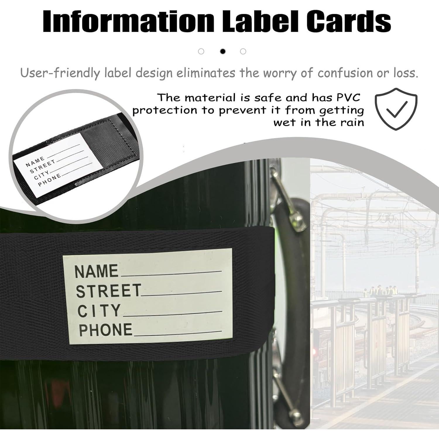 Correas de Equipaje Stargaz Aprobadas por TSA Ajustables Negro