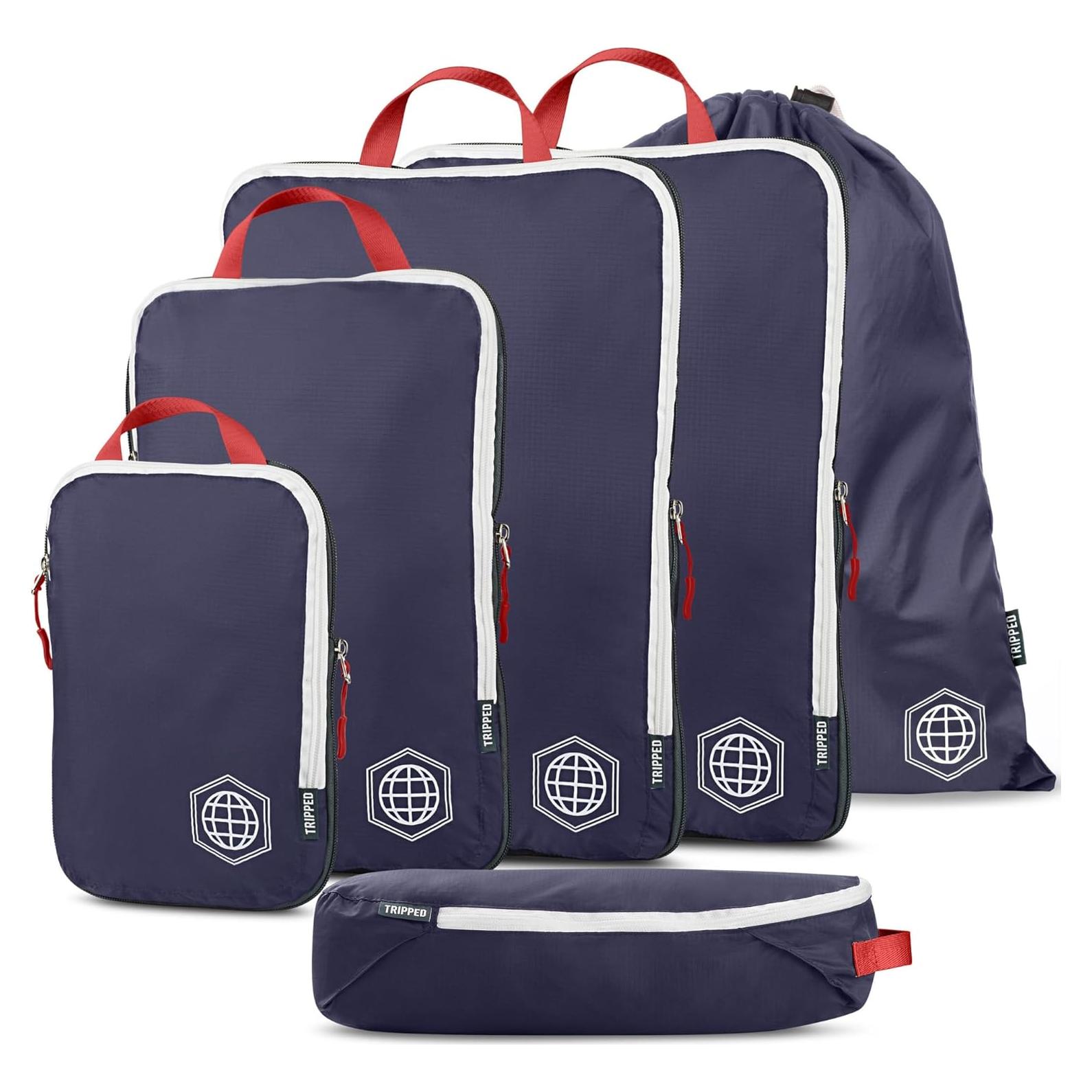 Juego de 6 Cubos de Compresión Extra Grande TRIPPED Travel Gear