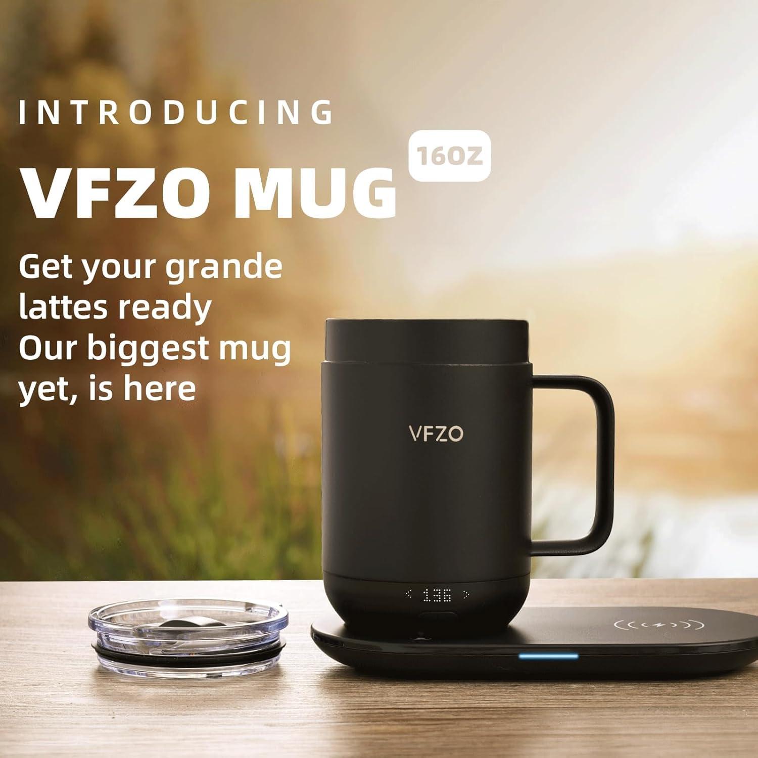 Taza Inteligente VFZO 16Oz Autocalentable Gris Azul
