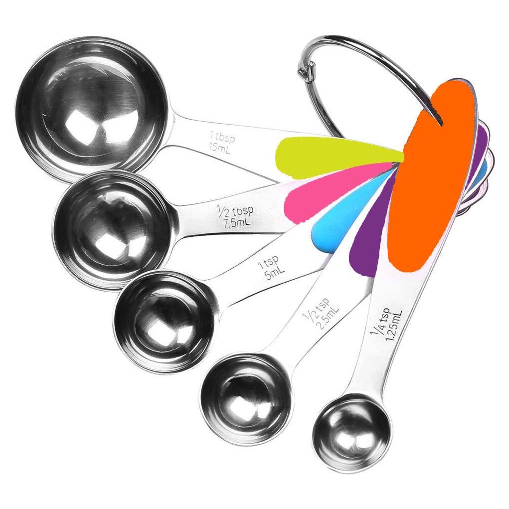 Juego de Cucharas Medidoras Acero Inoxidable Fsdifly 5 Pzs