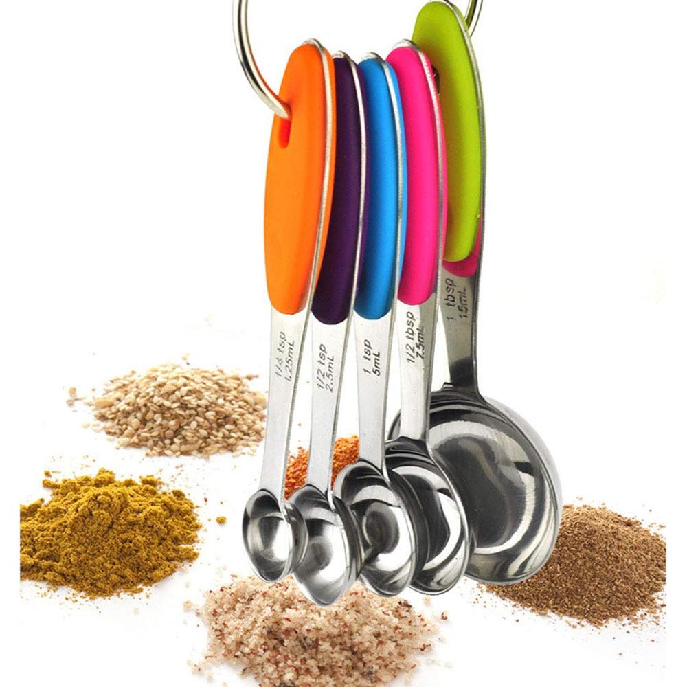 Juego de Cucharas Medidoras Acero Inoxidable Fsdifly 5 Pzs