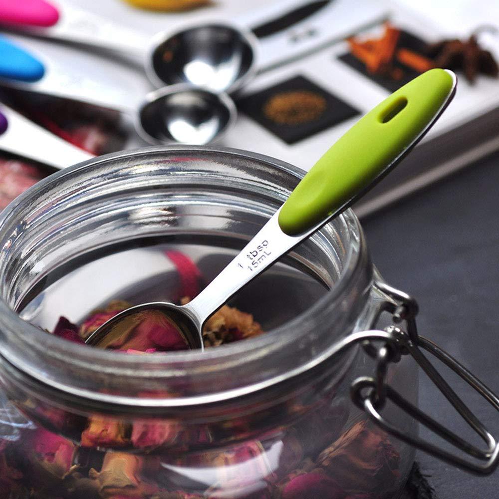 Juego de Cucharas Medidoras Acero Inoxidable Fsdifly 5 Pzs