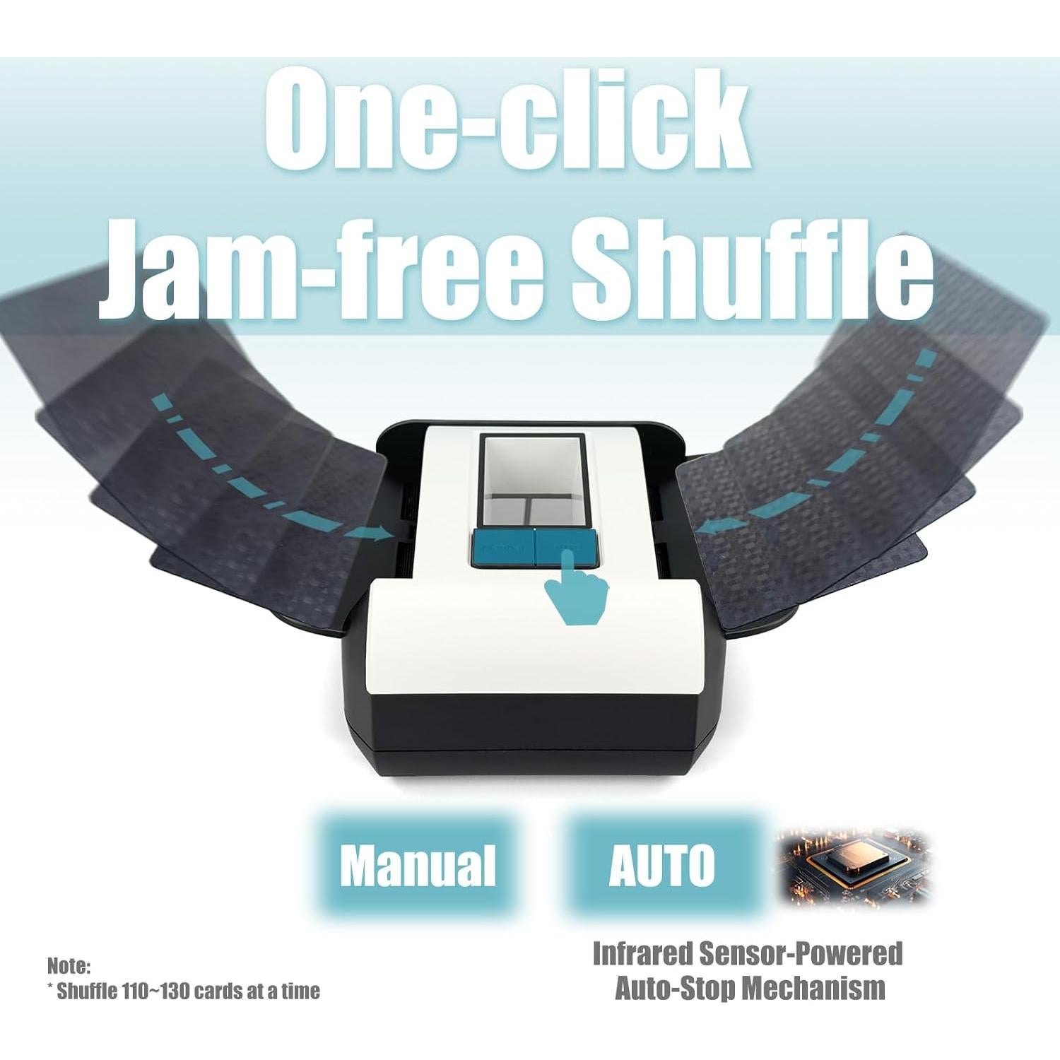 Barajador de Cartas Automático ZechnoX X1Z-2506, Batería 2000mAh