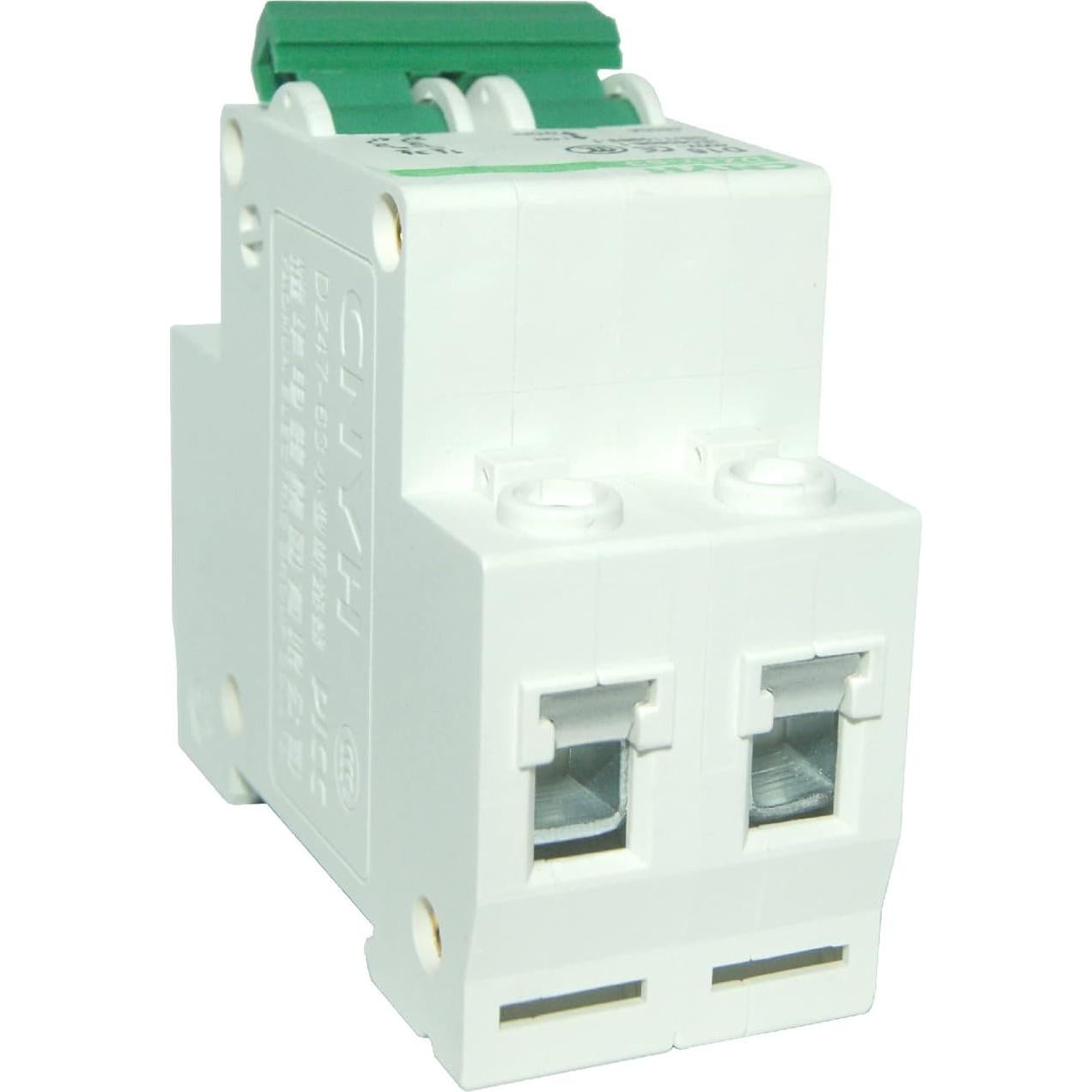 Disyuntor Miniatura DZ47-63 C1 1A 240V 2 Polo Riel DIN