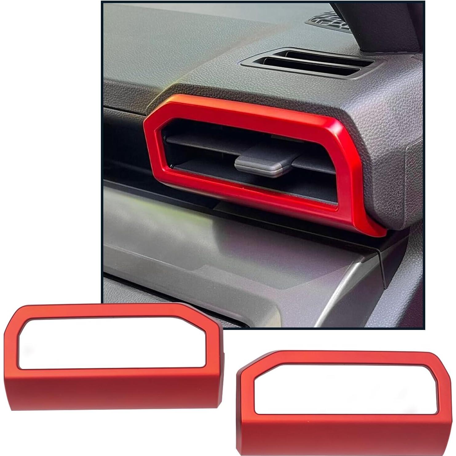 Cubierta Decorativa Salida Aire A/C JDMCAR Rojo 2 PCS Tacoma 2024+ 4Runner 2025+