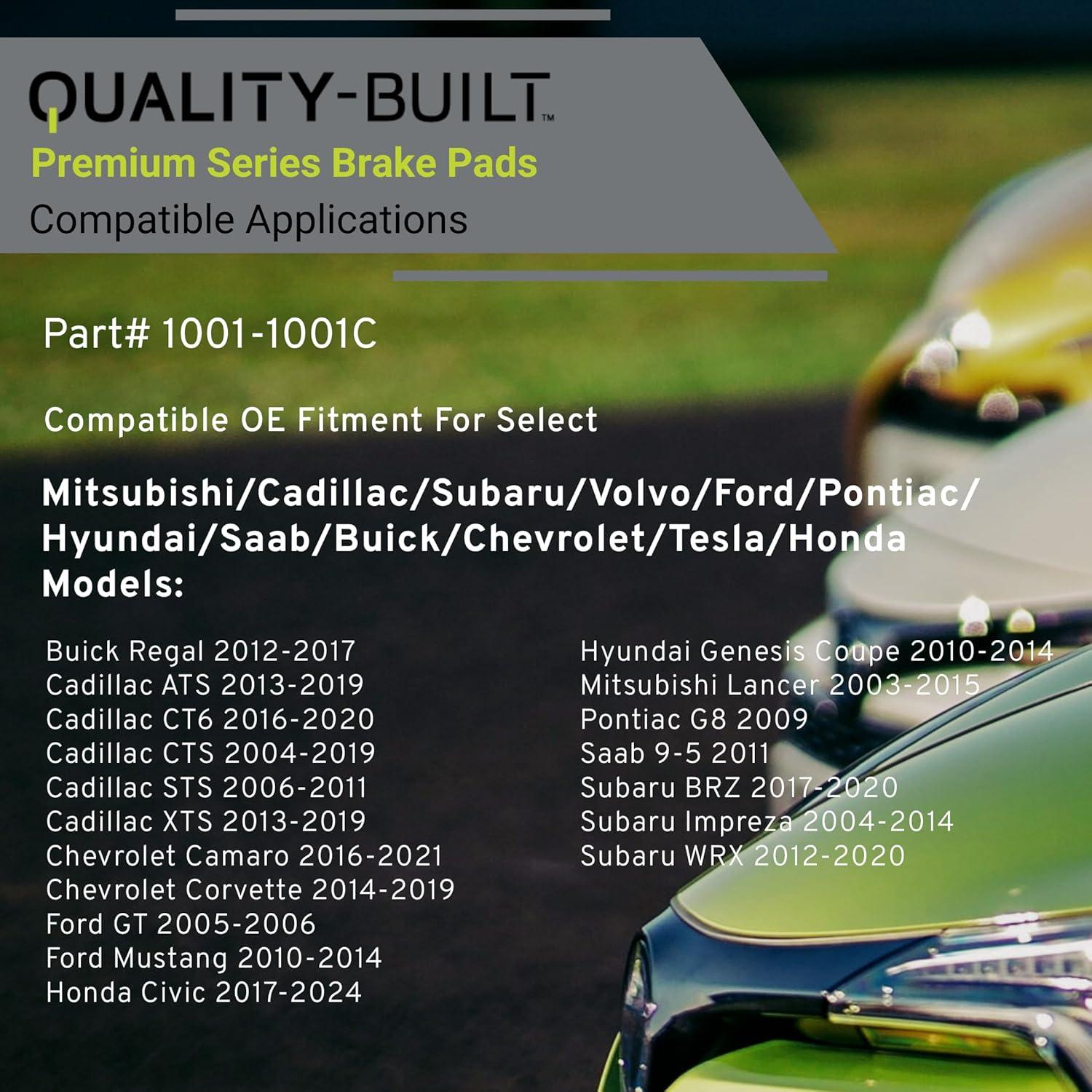 Pastillas de freno cerámicas Quality-Built 1001-1001C delanteras