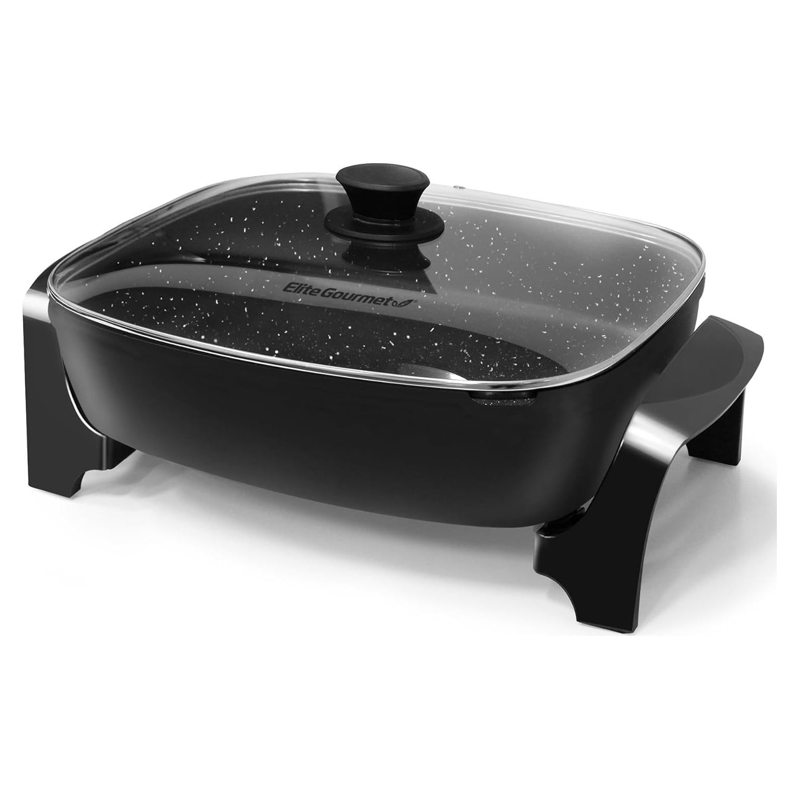 Sartén Eléctrica Profunda Elite Gourmet 10.5Qt Negra 40.6x33cm