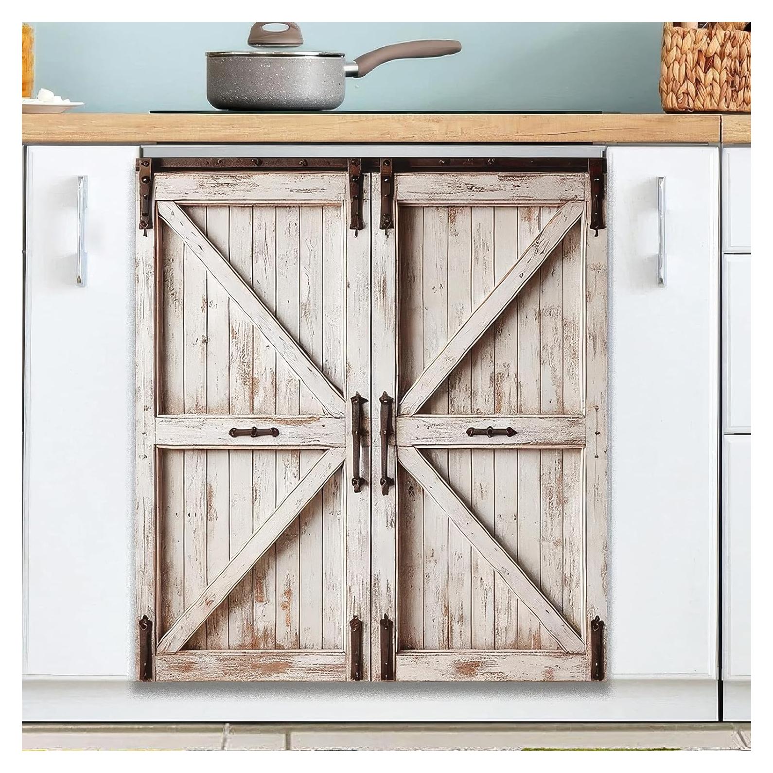 Cubierta Magnética para Lavavajillas BlissYard 58x66 cm Madera Vintage