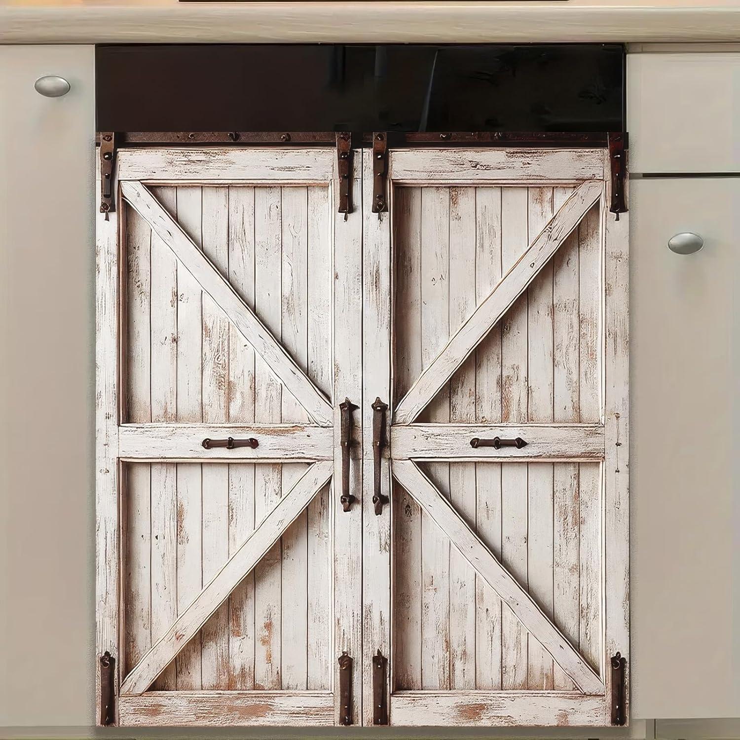 Cubierta Magnética para Lavavajillas BlissYard 58x66 cm Madera Vintage