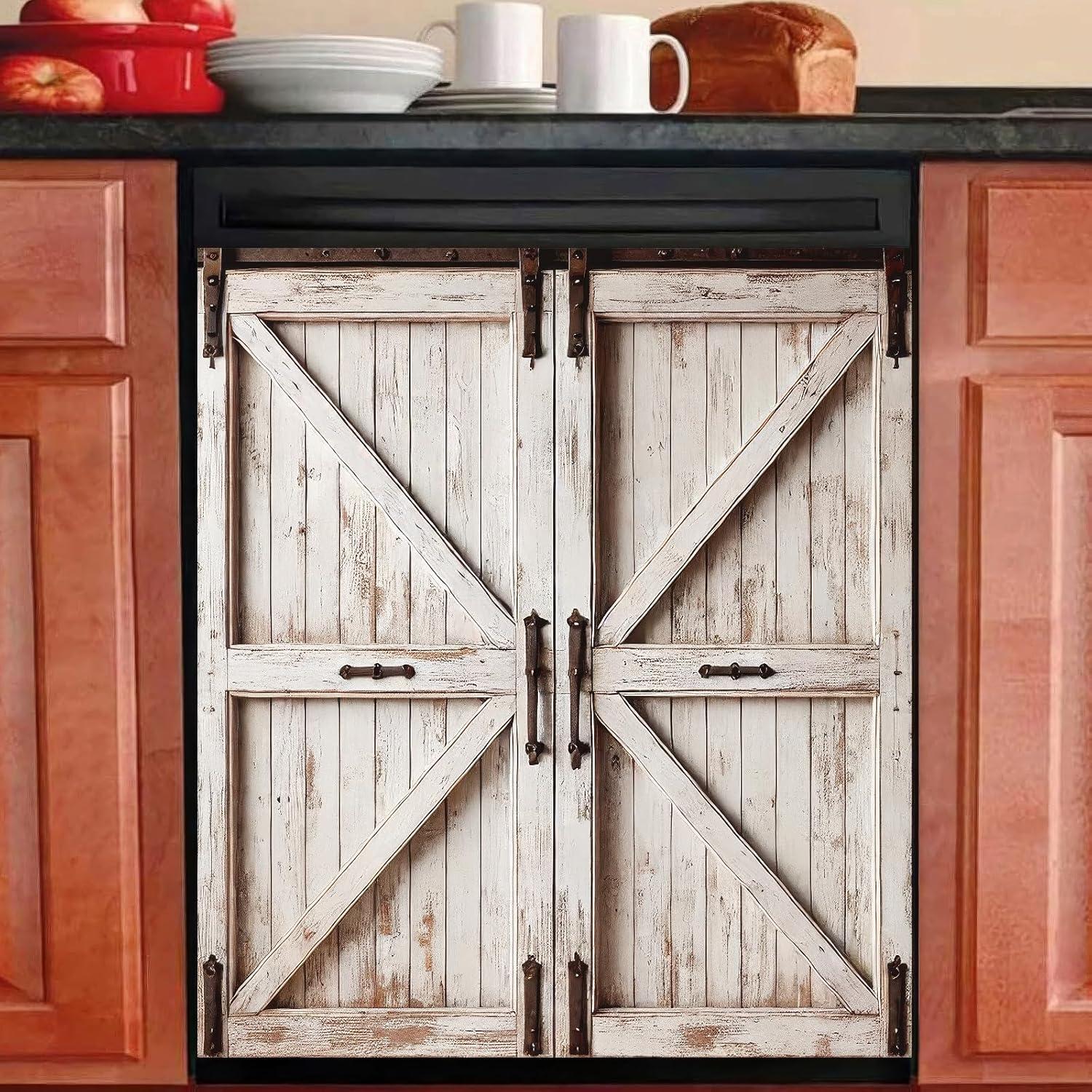 Cubierta Magnética para Lavavajillas BlissYard 58x66 cm Madera Vintage