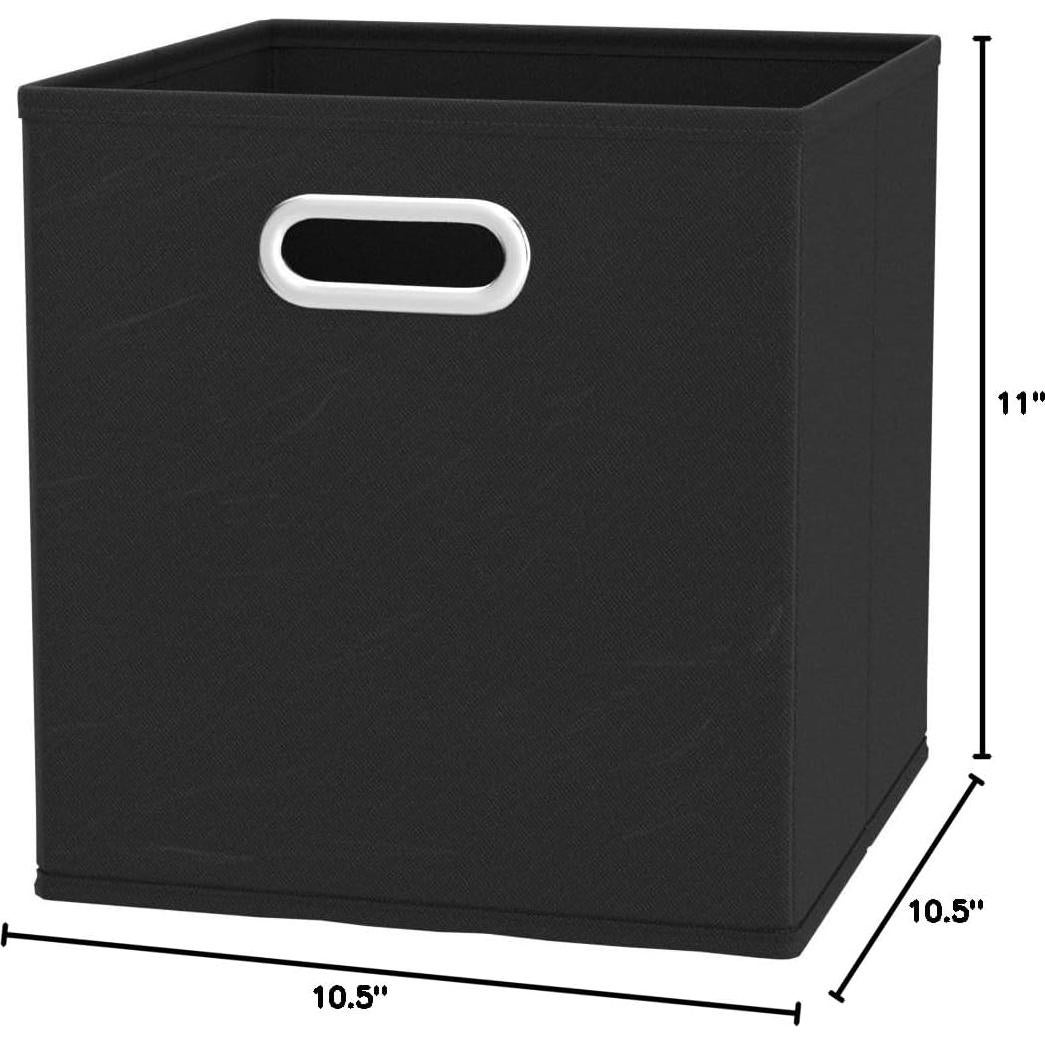 Organizador de Almacenamiento Plegable Amazon Basics, 6 Piezas, Negro