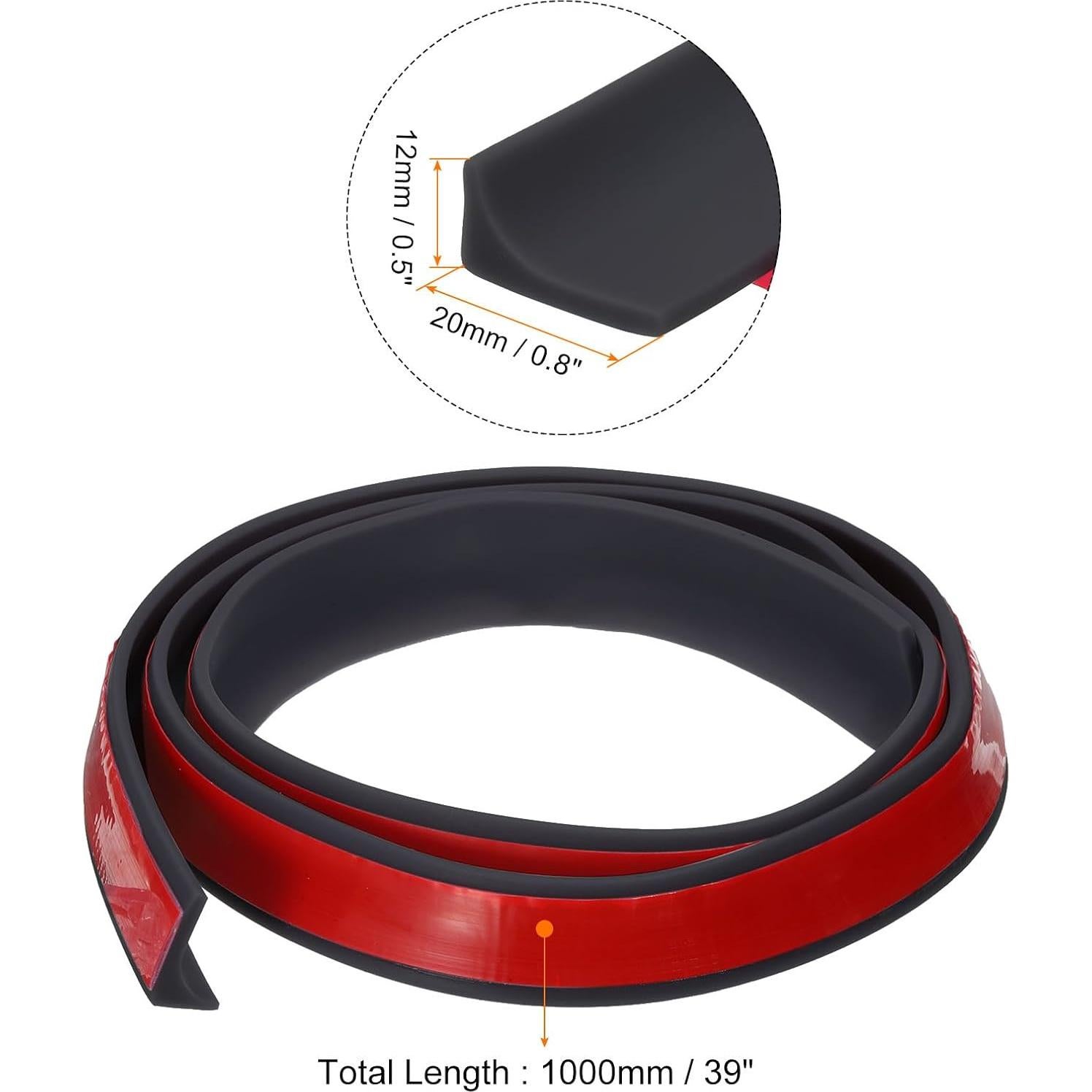 Barrera de Ducha Plegable uxcell 100cm Silicona Negra