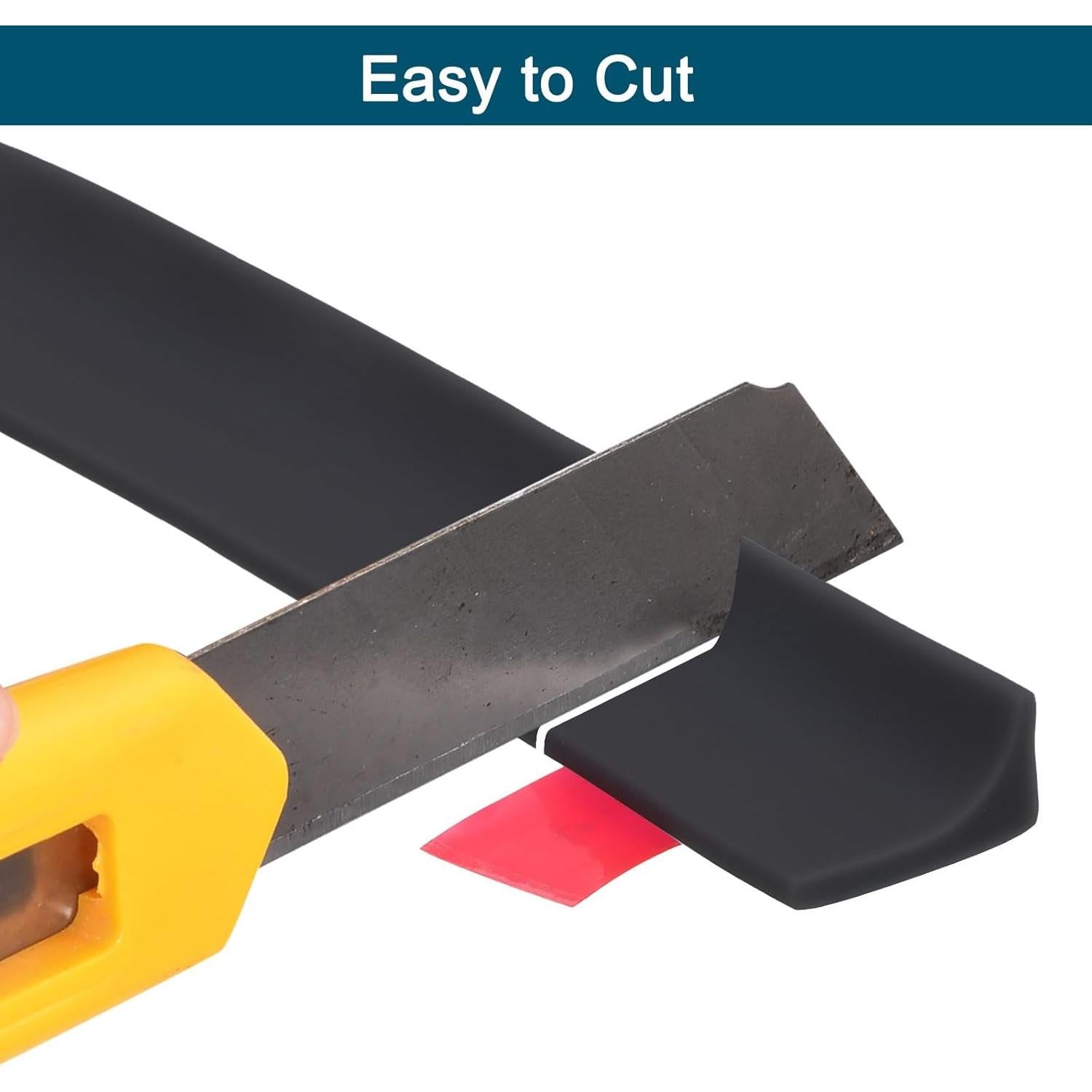 Barrera de Ducha Plegable uxcell 100cm Silicona Negra