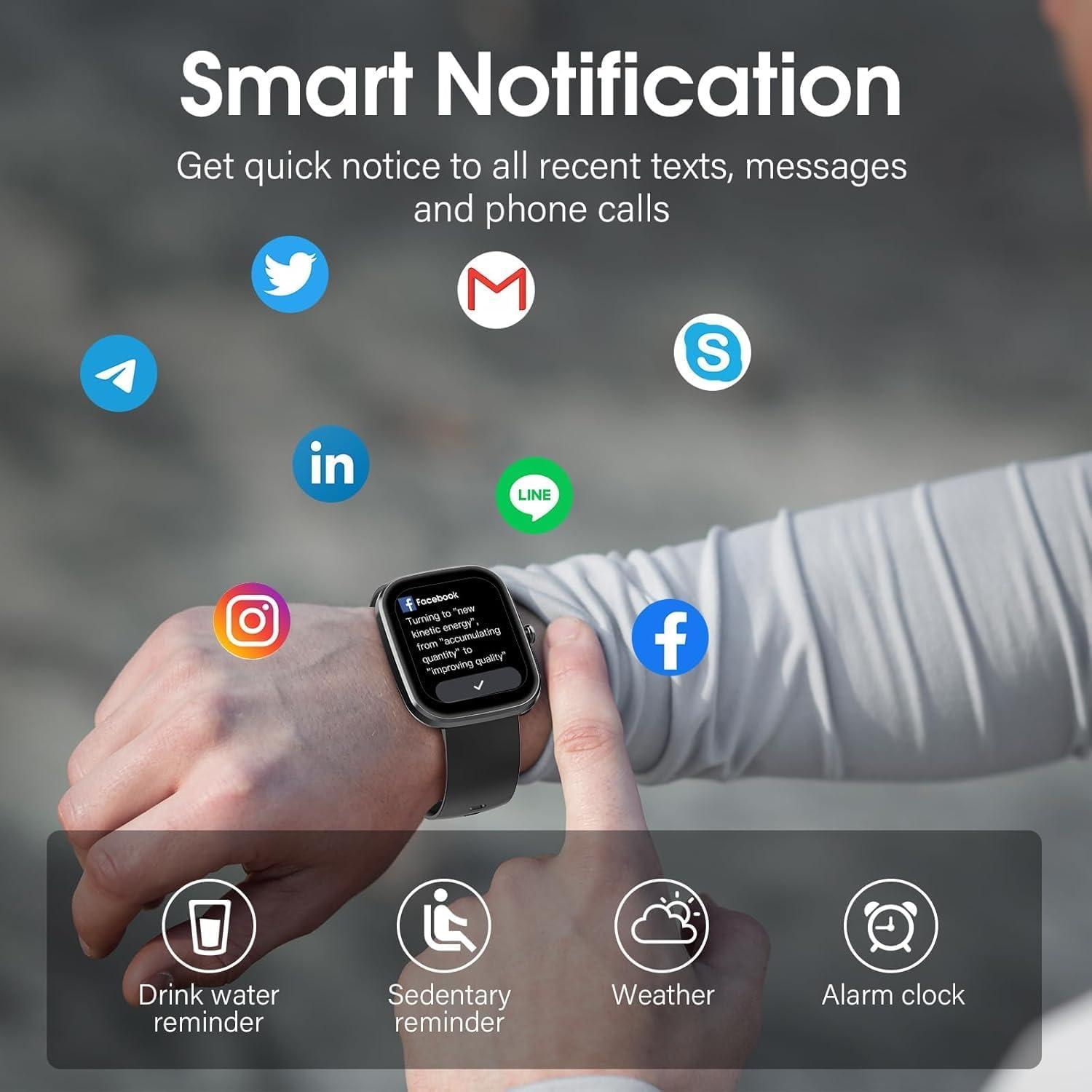 Reloj Inteligente Nanphn Fitness 2.01" Bluetooth Negro