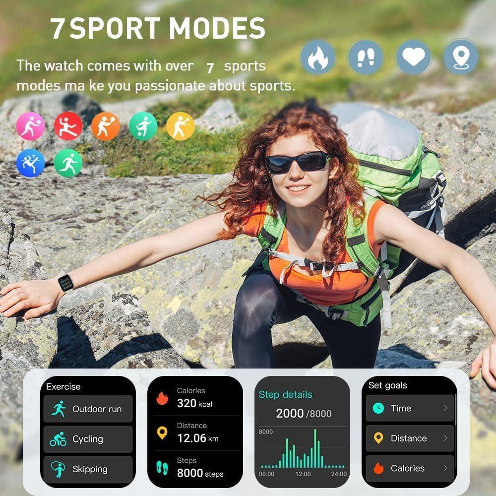 Reloj Inteligente Nanphn Fitness 2.01" Bluetooth Negro