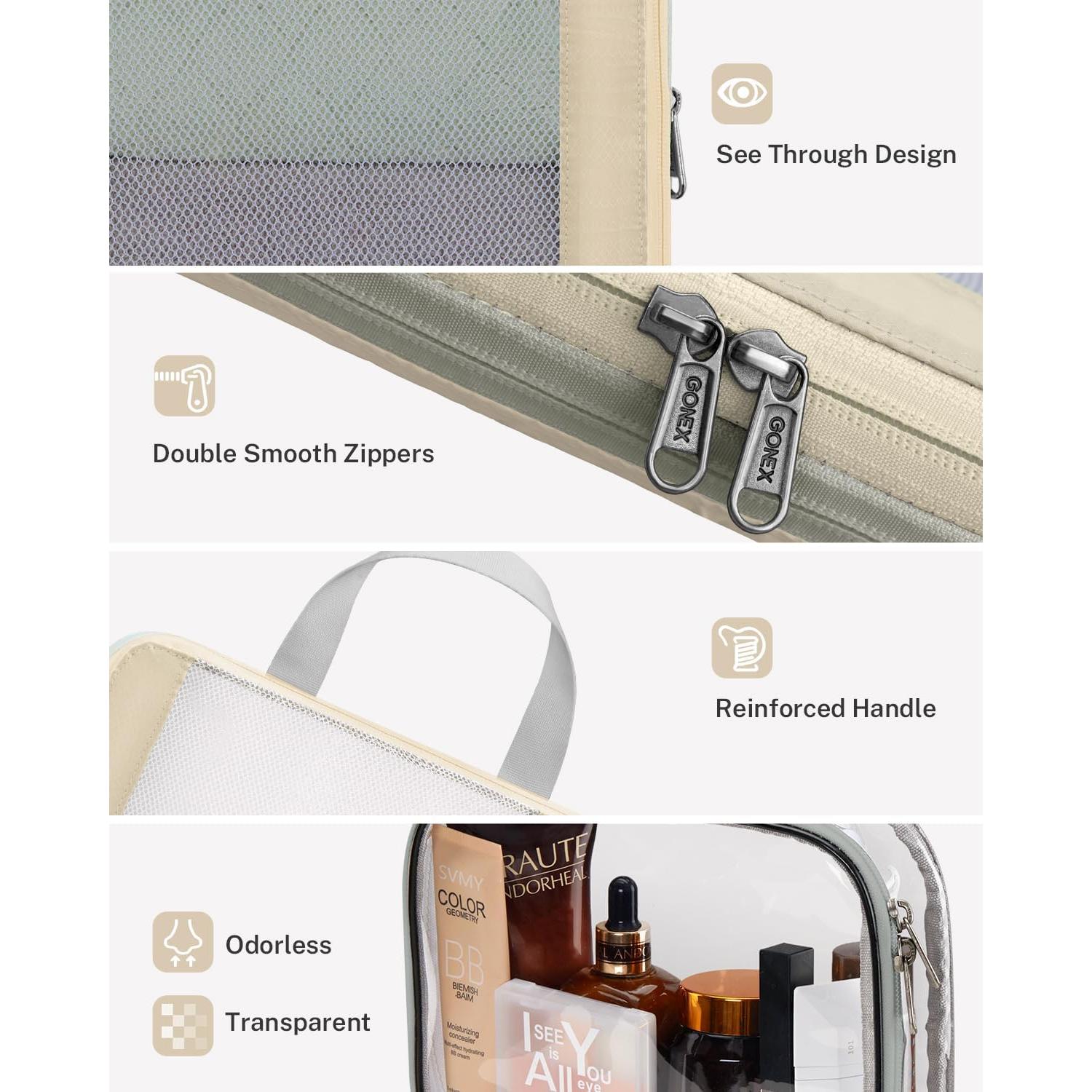 Gonex 8 Set Cubos de Empaque Beige - Organizador de Viaje