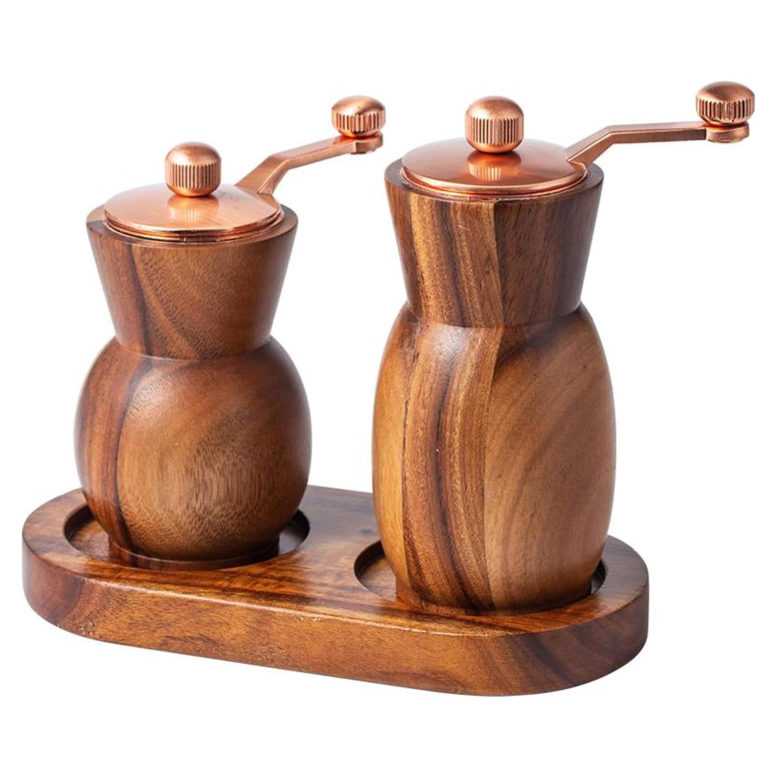 Juego de Molinillos de Sal y Pimienta Stelalloy de Madera