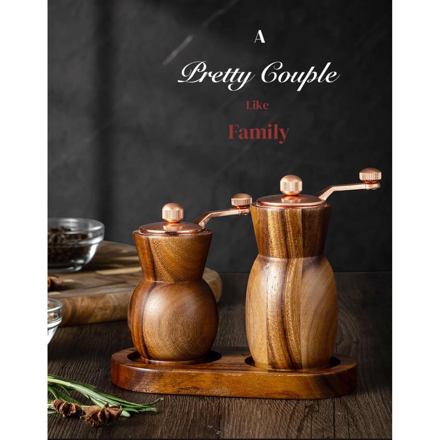 Juego de Molinillos de Sal y Pimienta Stelalloy de Madera