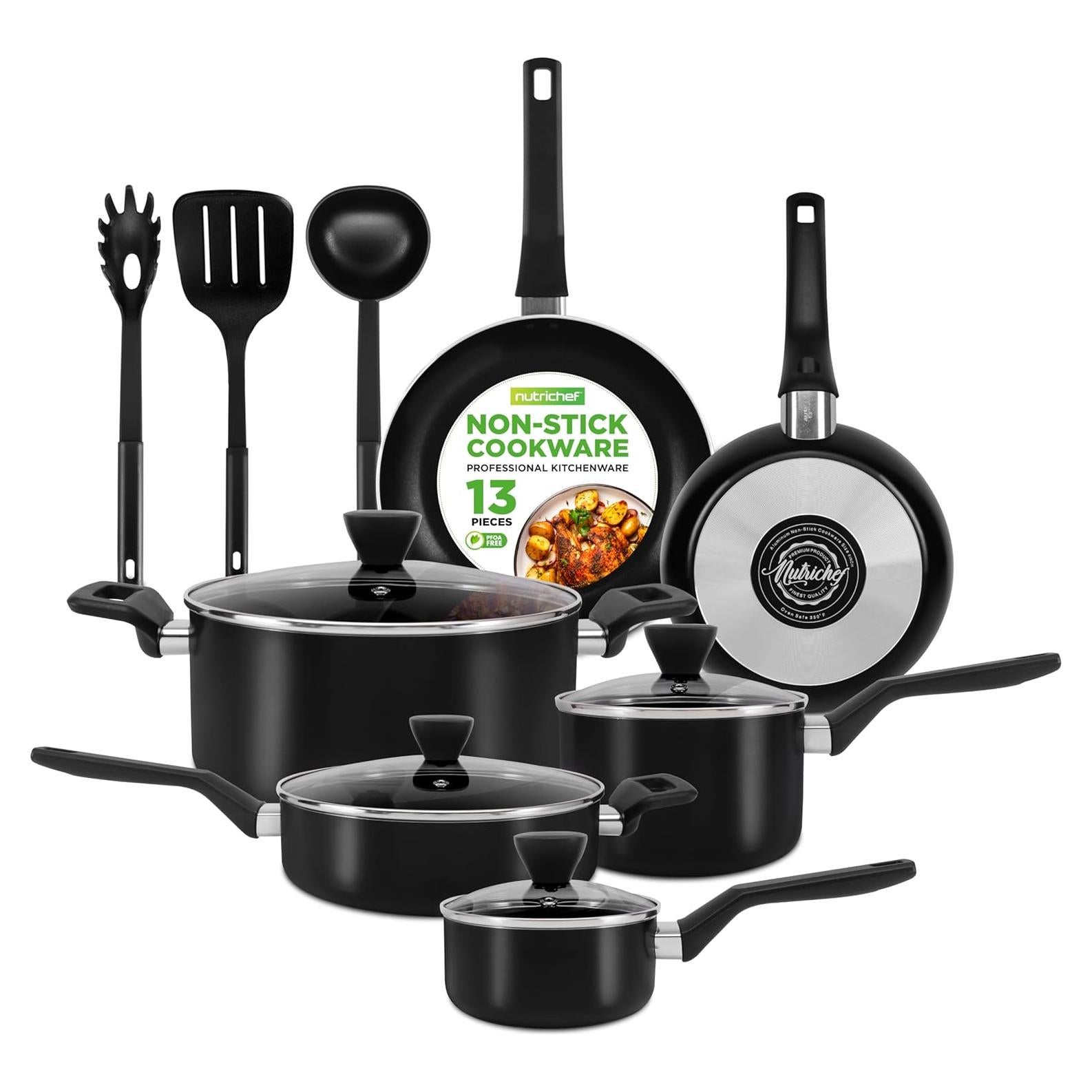 Set de Utensilios de Cocina Antiadherentes NutriChef 13 Piezas