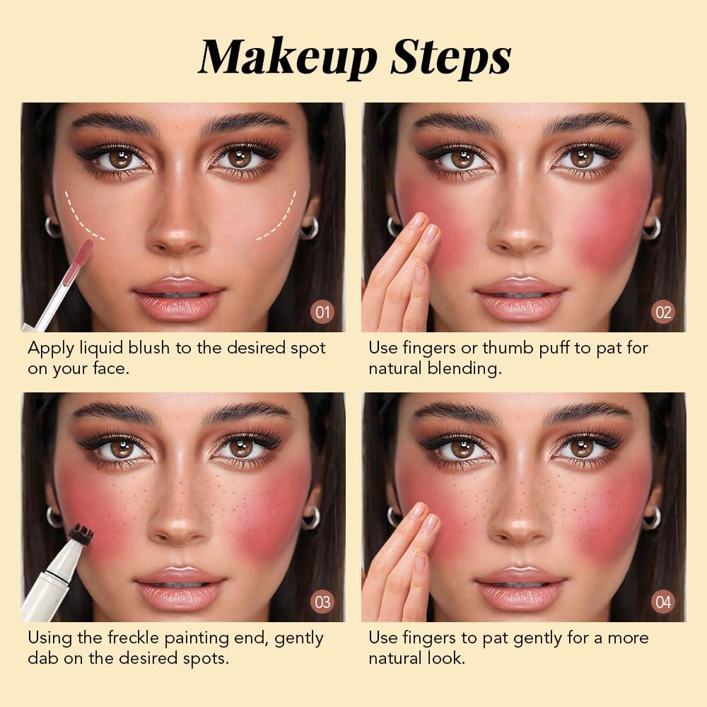 Bolígrafo de Maquillaje 2 en 1 CAKAILA Castaño y Rosa