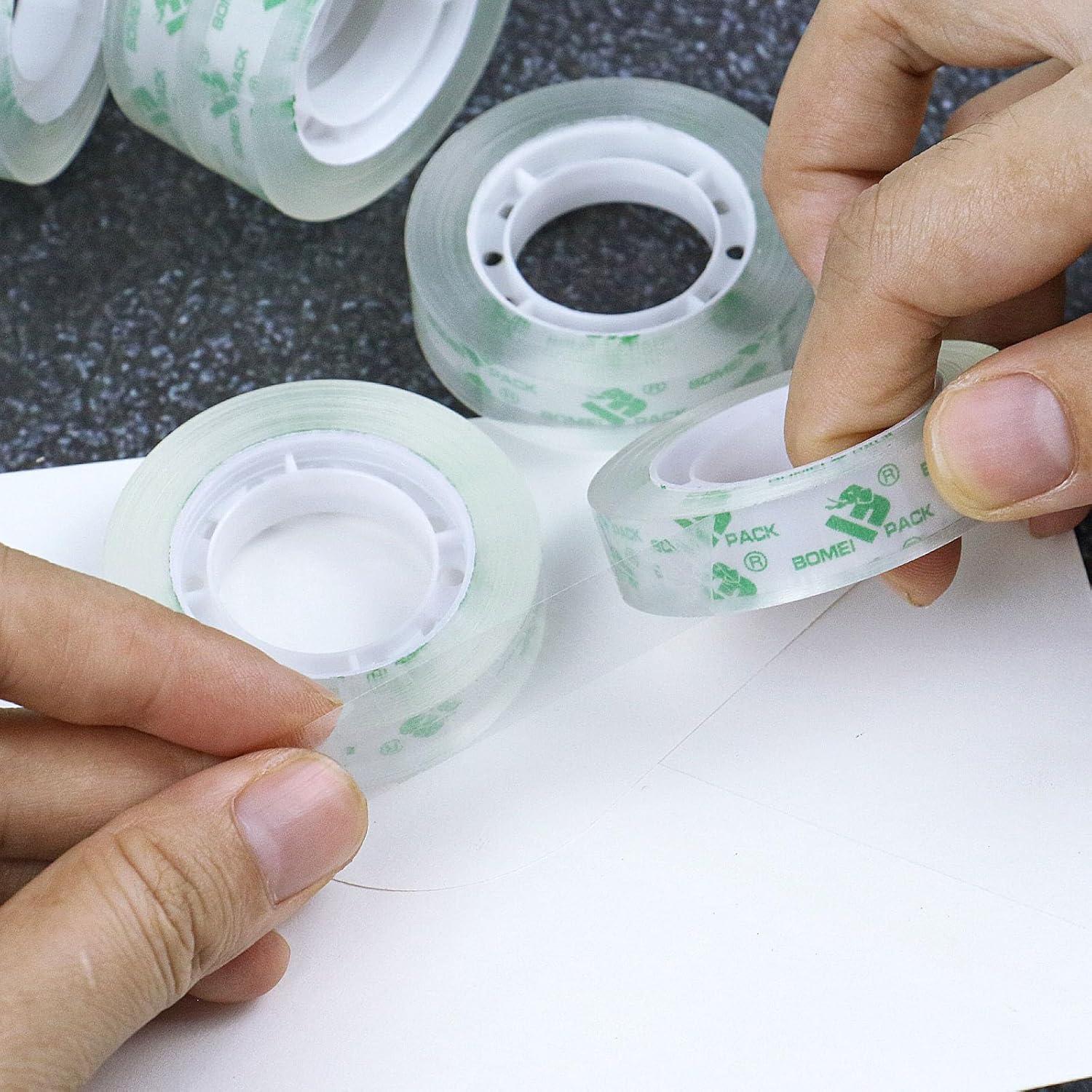 BOMEI Pack 48 Rollos Cinta Transparente 12mm x 25.4m