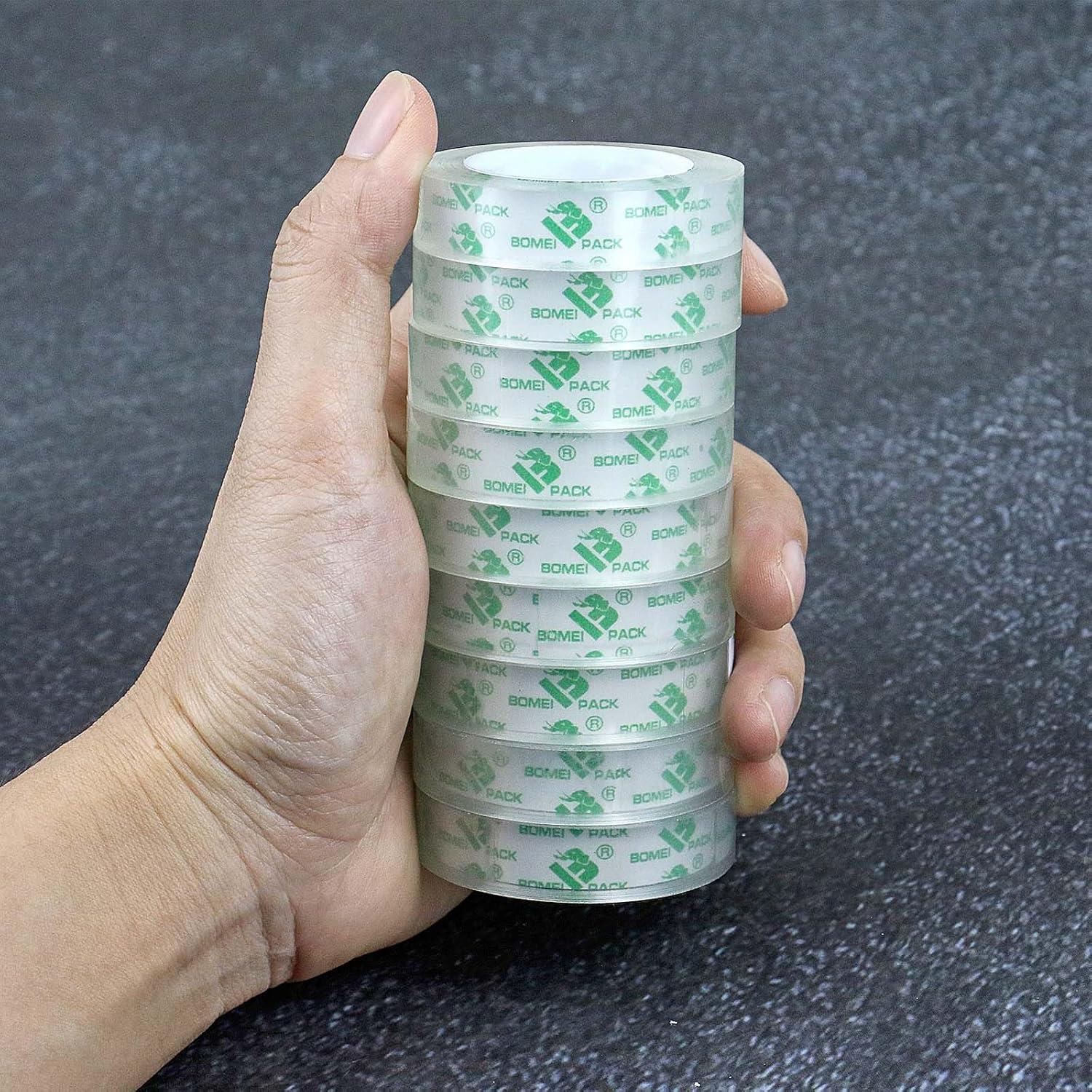 BOMEI Pack 48 Rollos Cinta Transparente 12mm x 25.4m