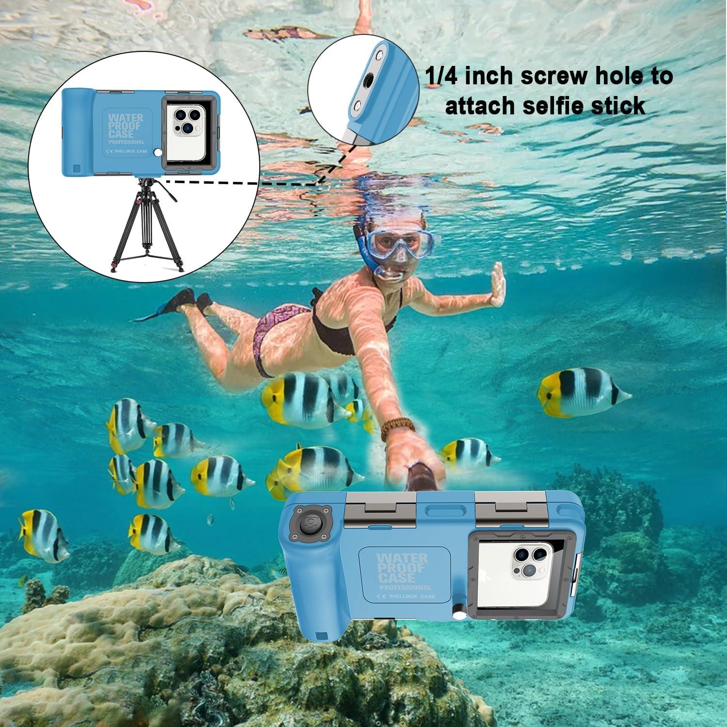 Funda de Buceo ShellBox 2da Gen IP68 para Teléfonos 4.7-6.9"