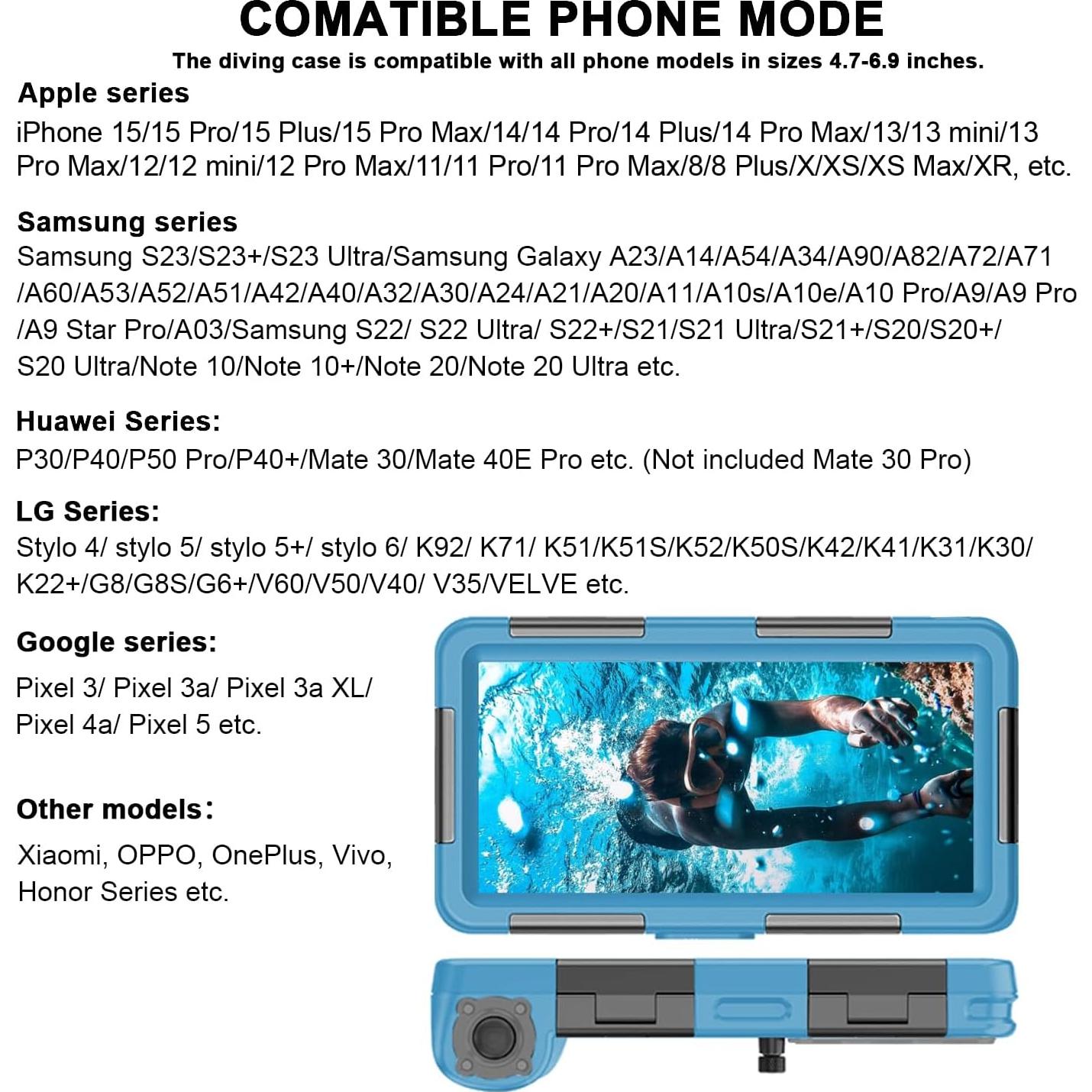 Funda de Buceo ShellBox 2da Gen IP68 para Teléfonos 4.7-6.9"