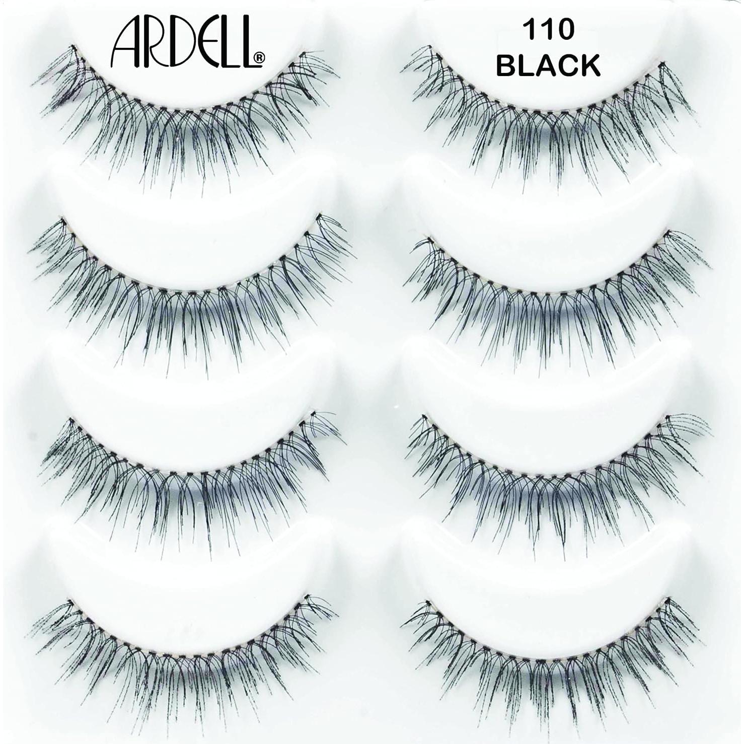 Pestañas Postizas Ardell Natural 110 Negro - 4 Pares Reutilizables