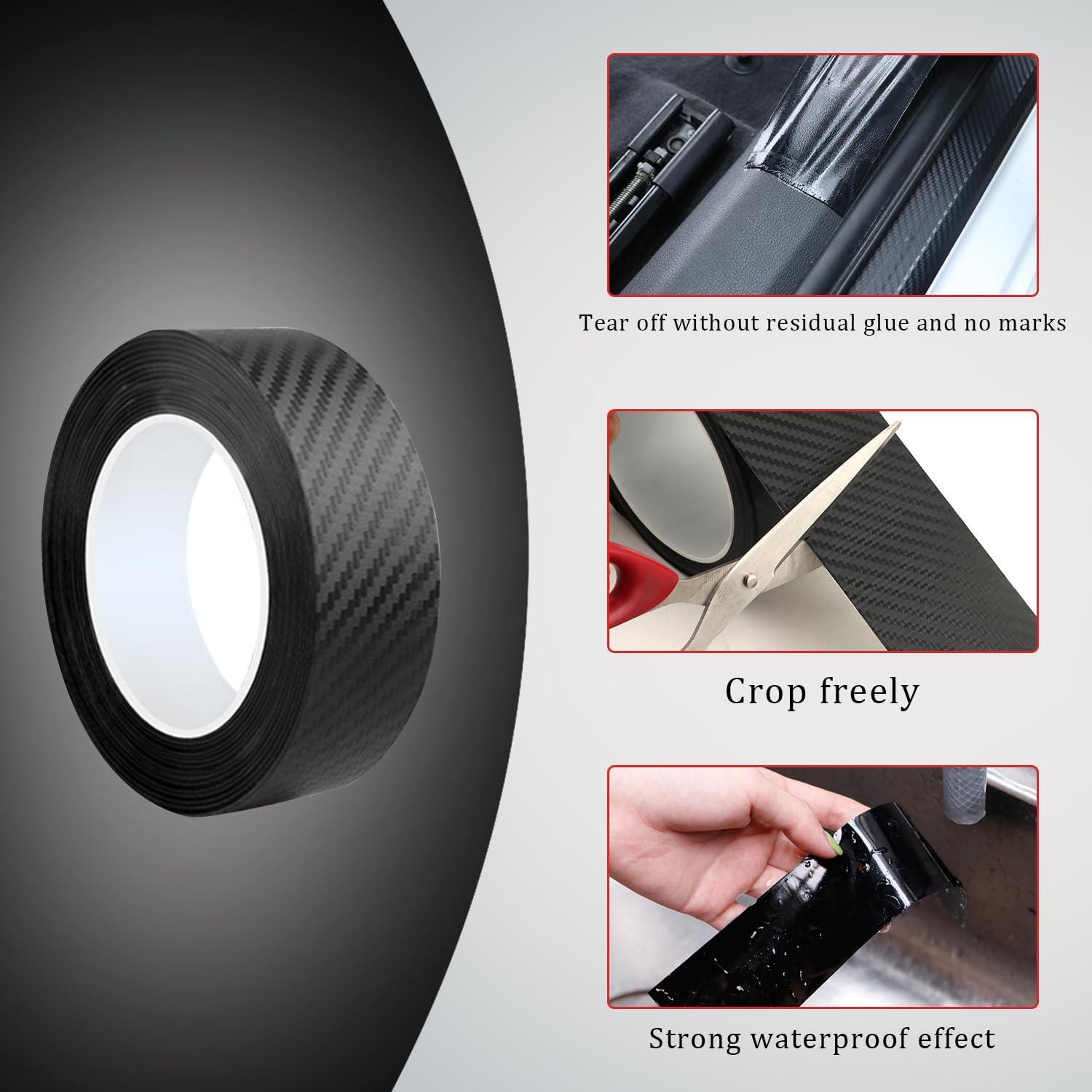 Protector de Bisel de Puerta Smeyta 5cm x 10m Fibra de Carbono