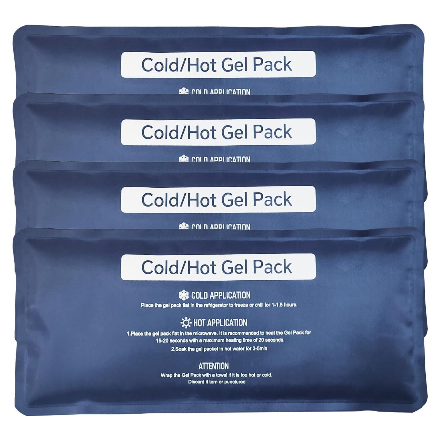 Paquete de Gel Frío y Caliente KAERMO 4PCS 10x23 cm Alivio Dolor