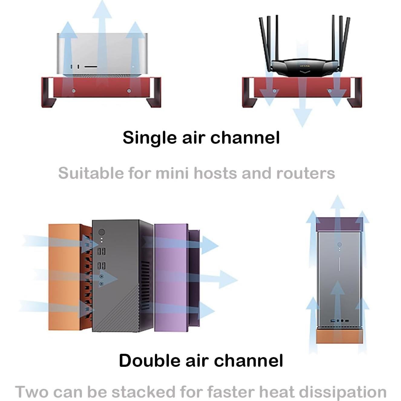 Soporte de Aluminio con Ventilador Husewming TF-120 Plata