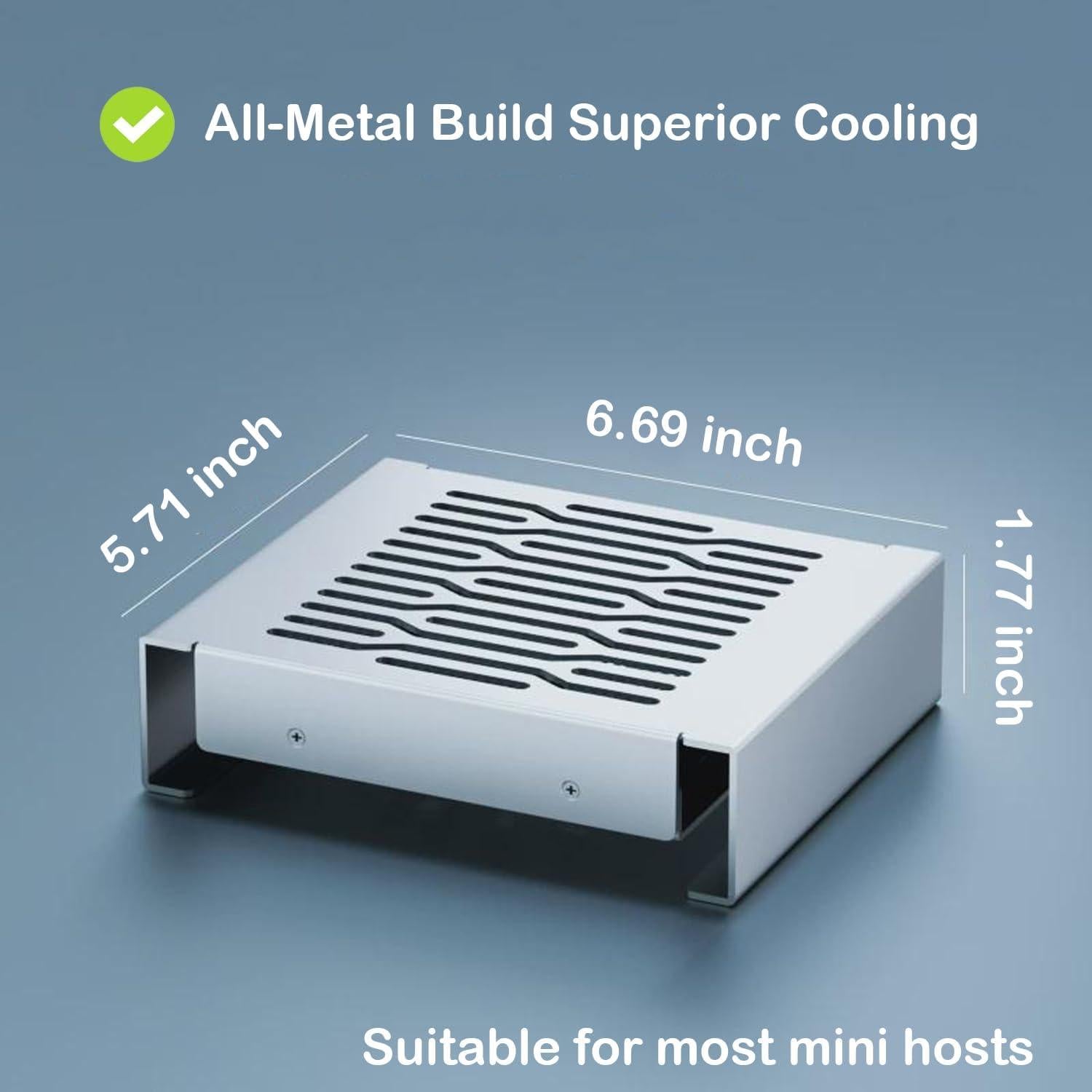 Soporte de Aluminio con Ventilador Husewming TF-120 Plata