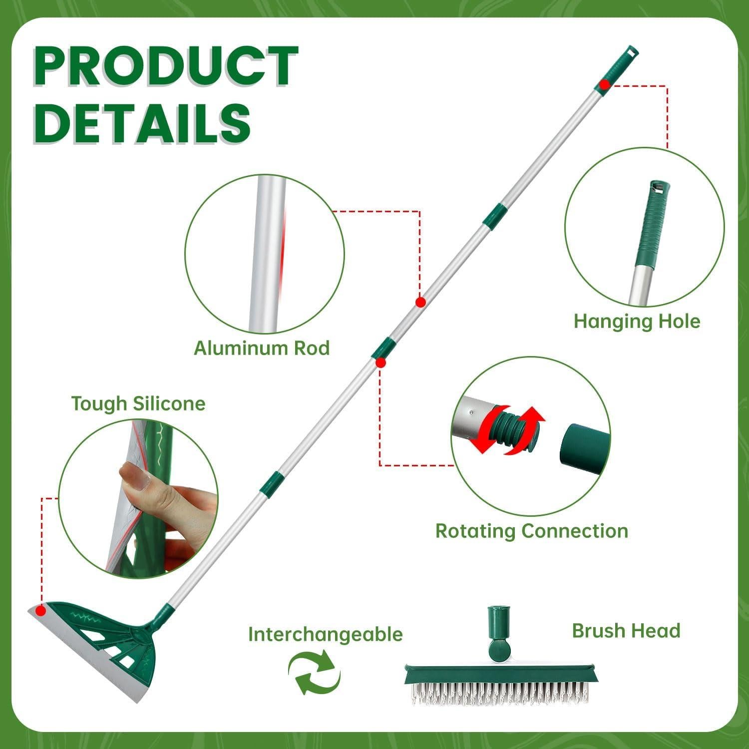 Escoba Raspadora Ajustable Inpack 60 cm Silicona Verde