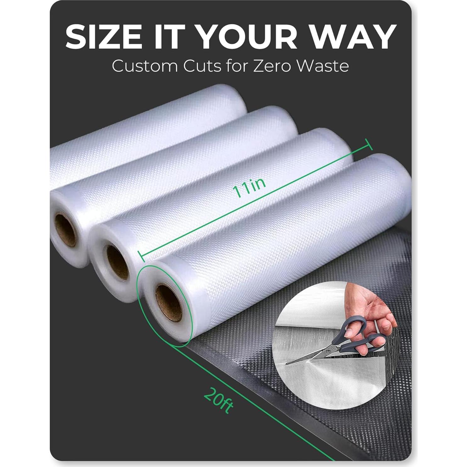 Bolsas de Sellado al Vacío EconoHome 4 Paquete 27.94cm x 6.1m