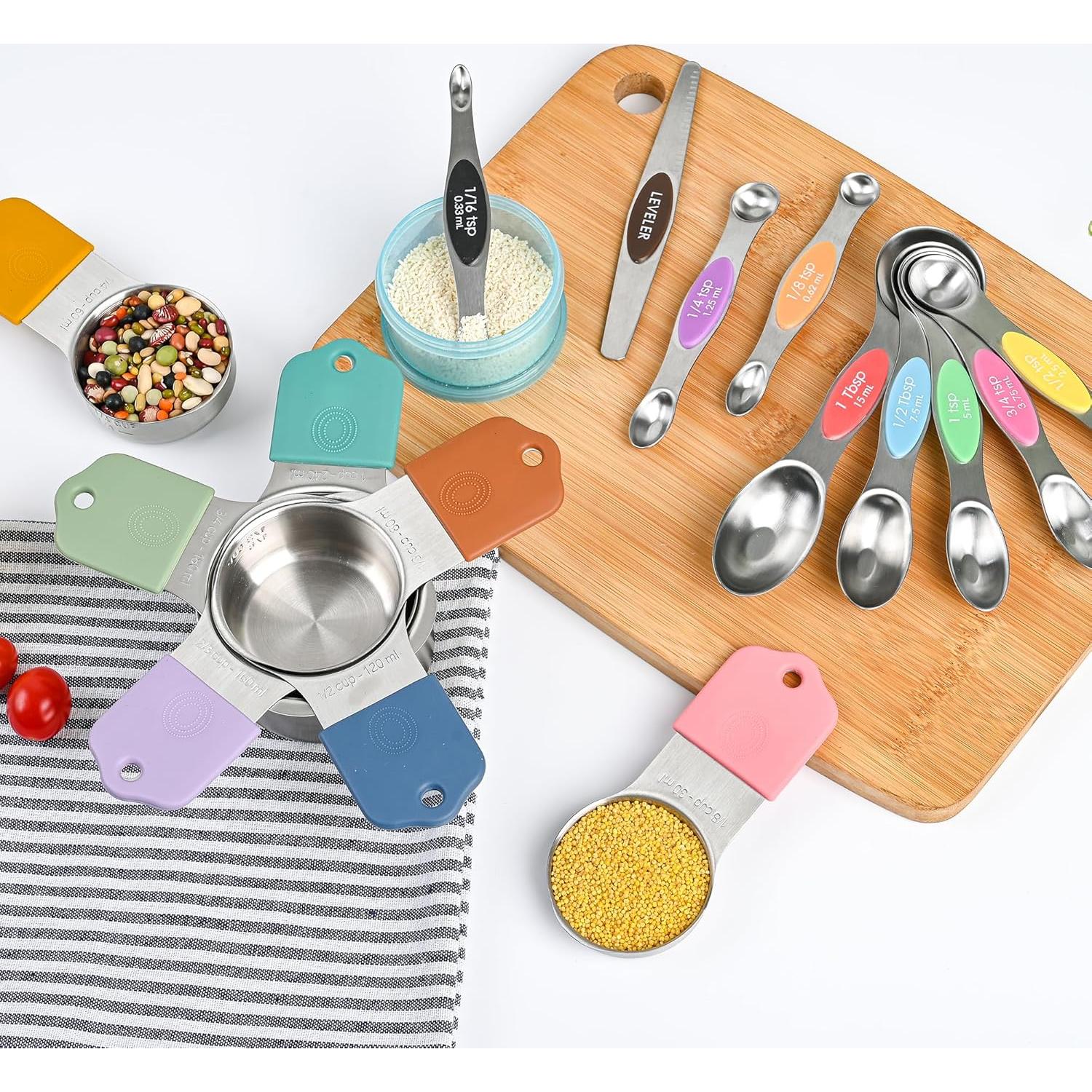 Juego de Tazas y Cucharas Medidoras Smithcraft 16 Acero Inoxidable