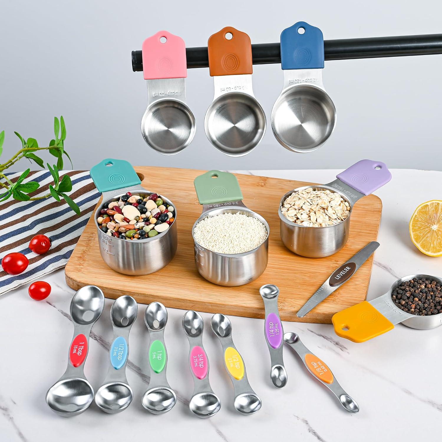 Juego de Tazas y Cucharas Medidoras Smithcraft 16 Acero Inoxidable