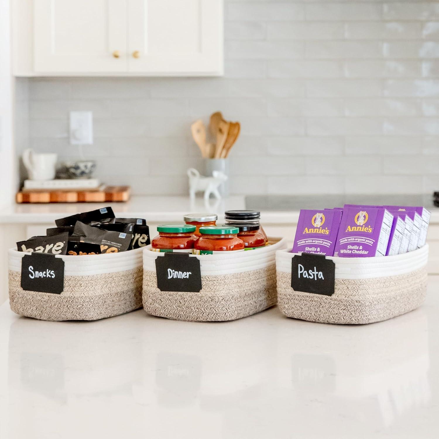 Cestas de Almacenamiento Rectangulares NaturalCozy 30x20cm - Paquete de 3