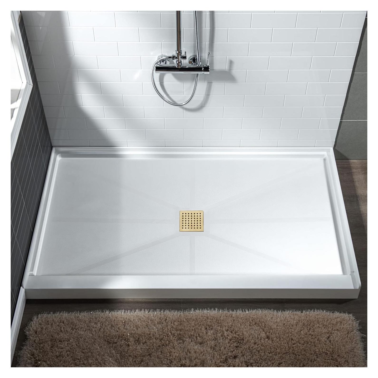 Base de Ducha WOODBRIDGE 121.9x91.4 cm Antideslizante Oro