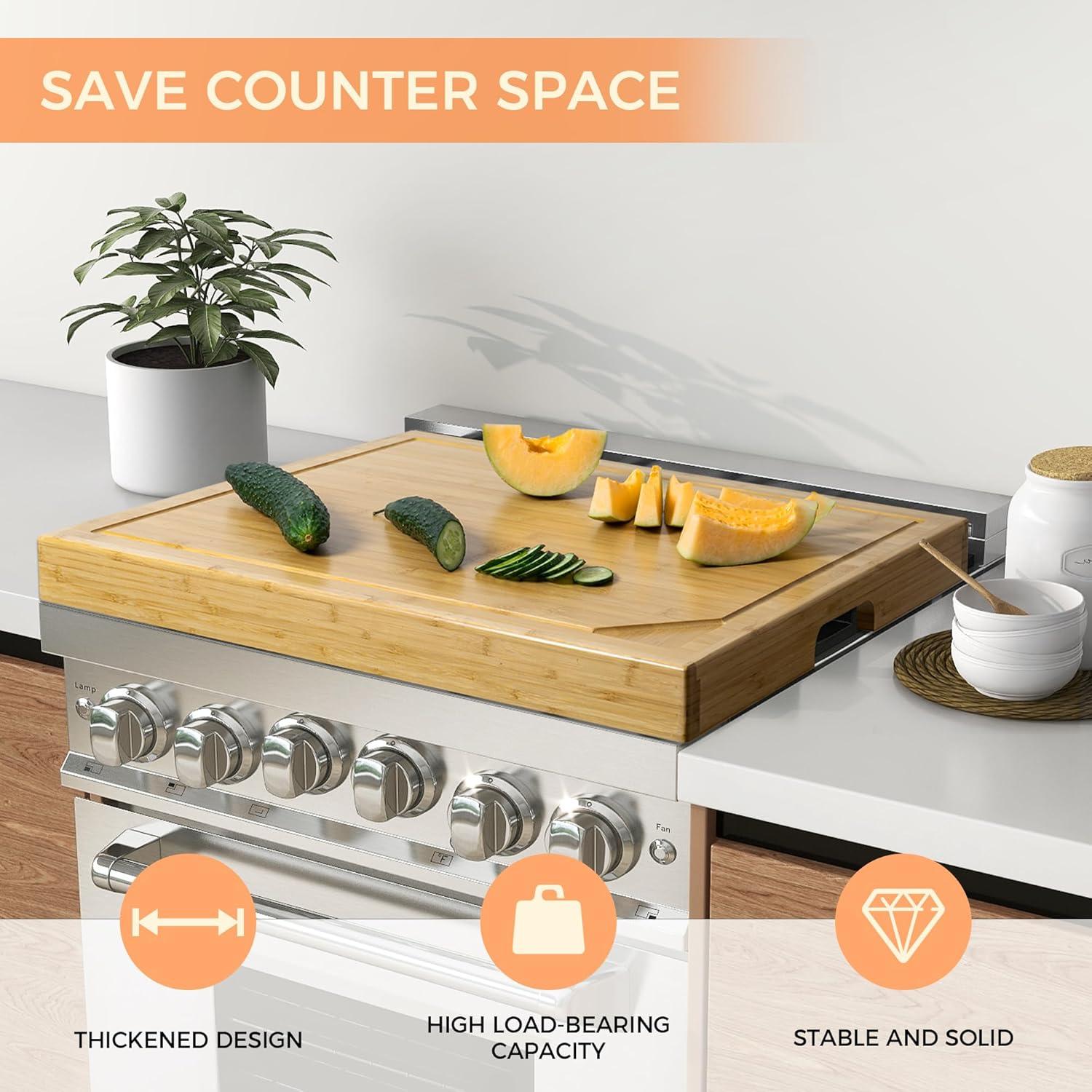 Tapa de Estufa de Madera de Bambú Recuerdos Divertidos 76.2x55.9cm