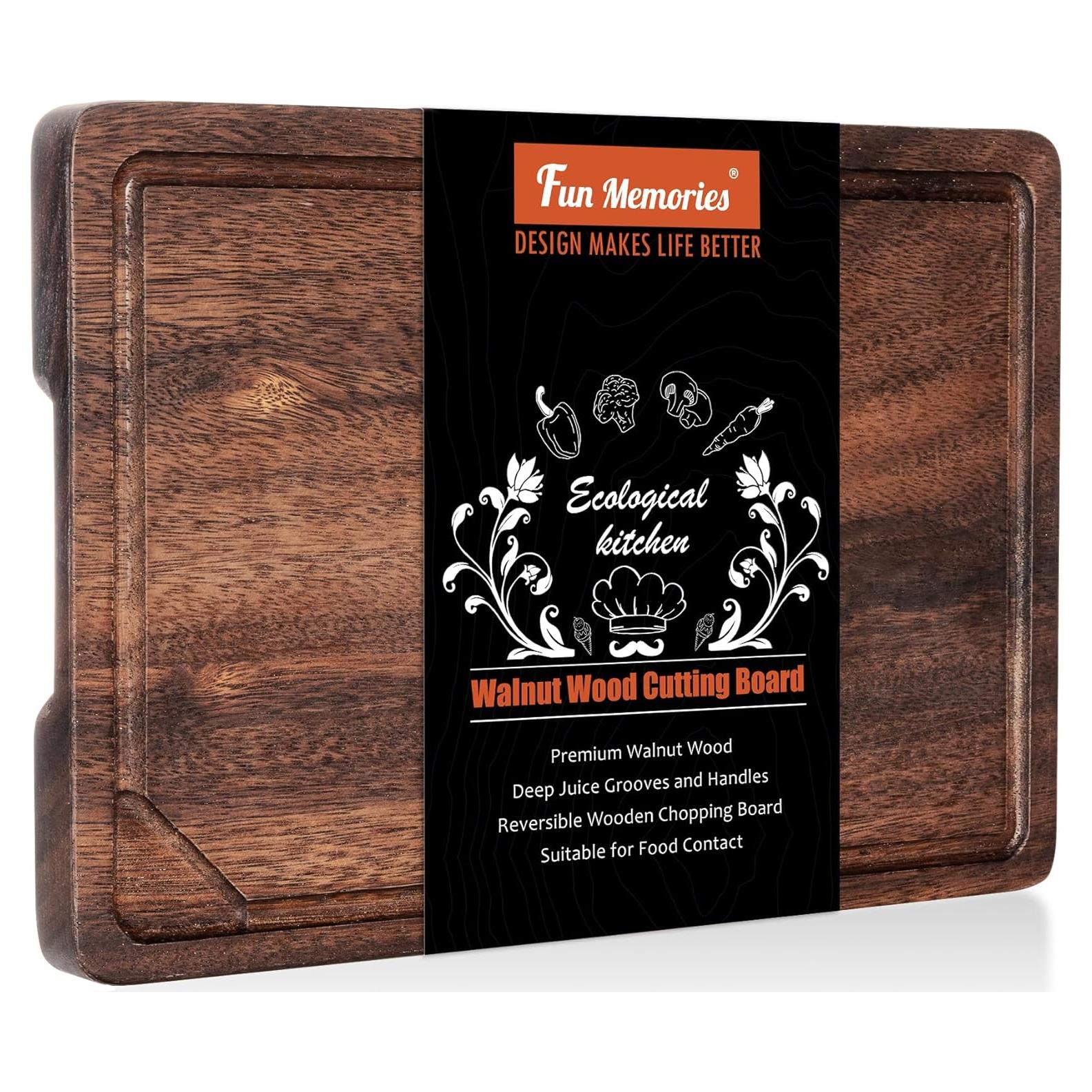 Tabla de Cortar de Nogal Recuerdos Divertidos 30.48x20.32cm