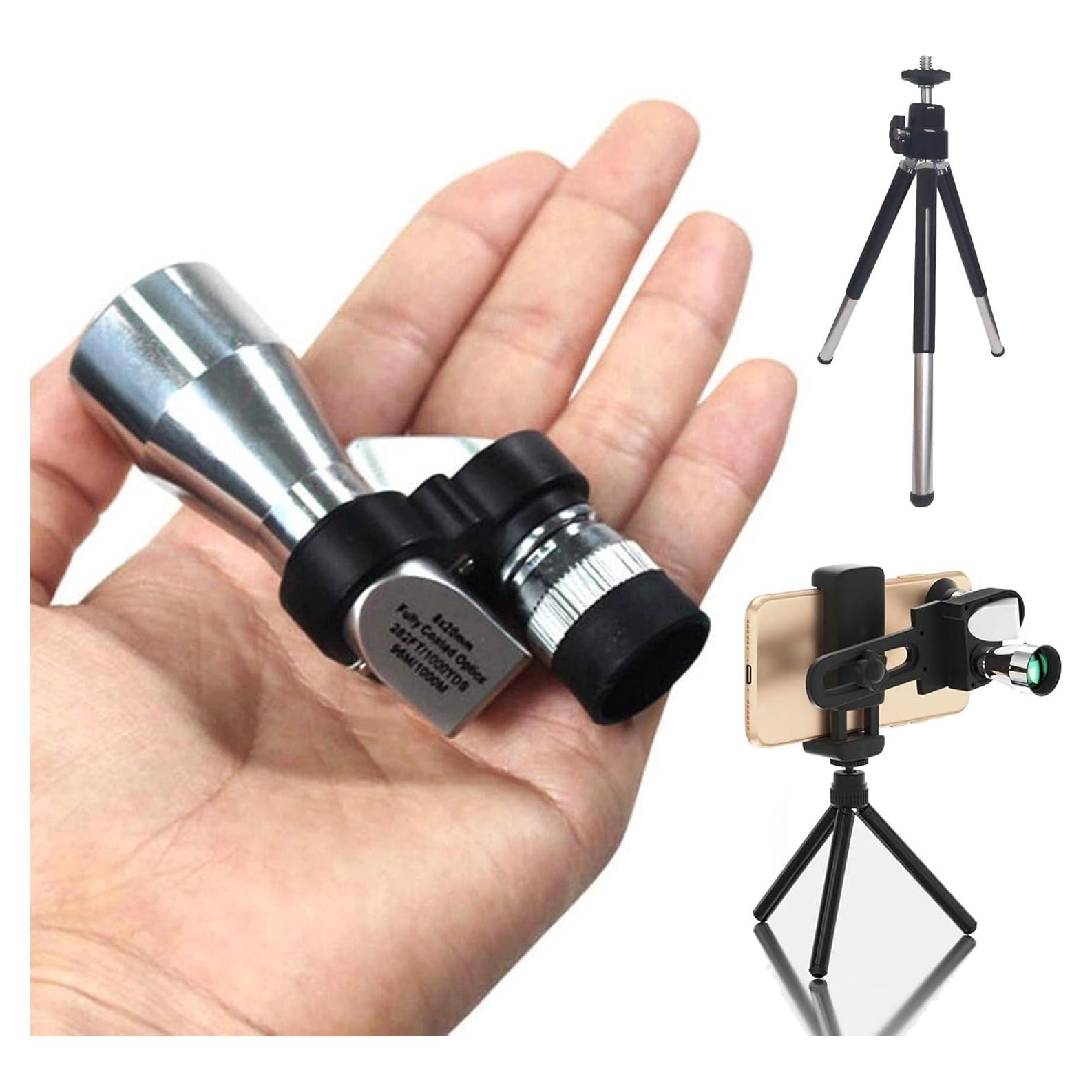 Telescopio Monocular AOTUHA 8X20 Compacto para Smartphone