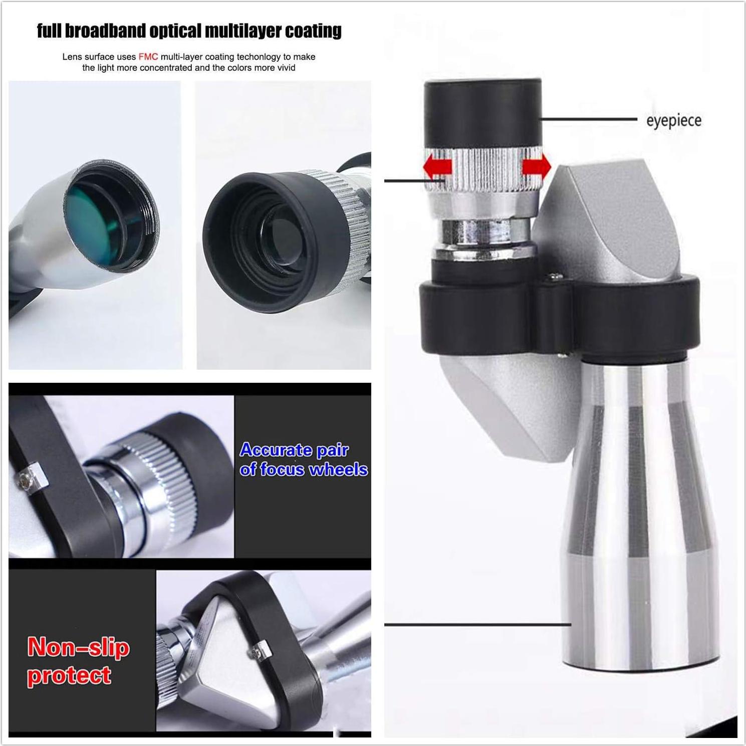 Telescopio Monocular AOTUHA 8X20 Compacto para Smartphone