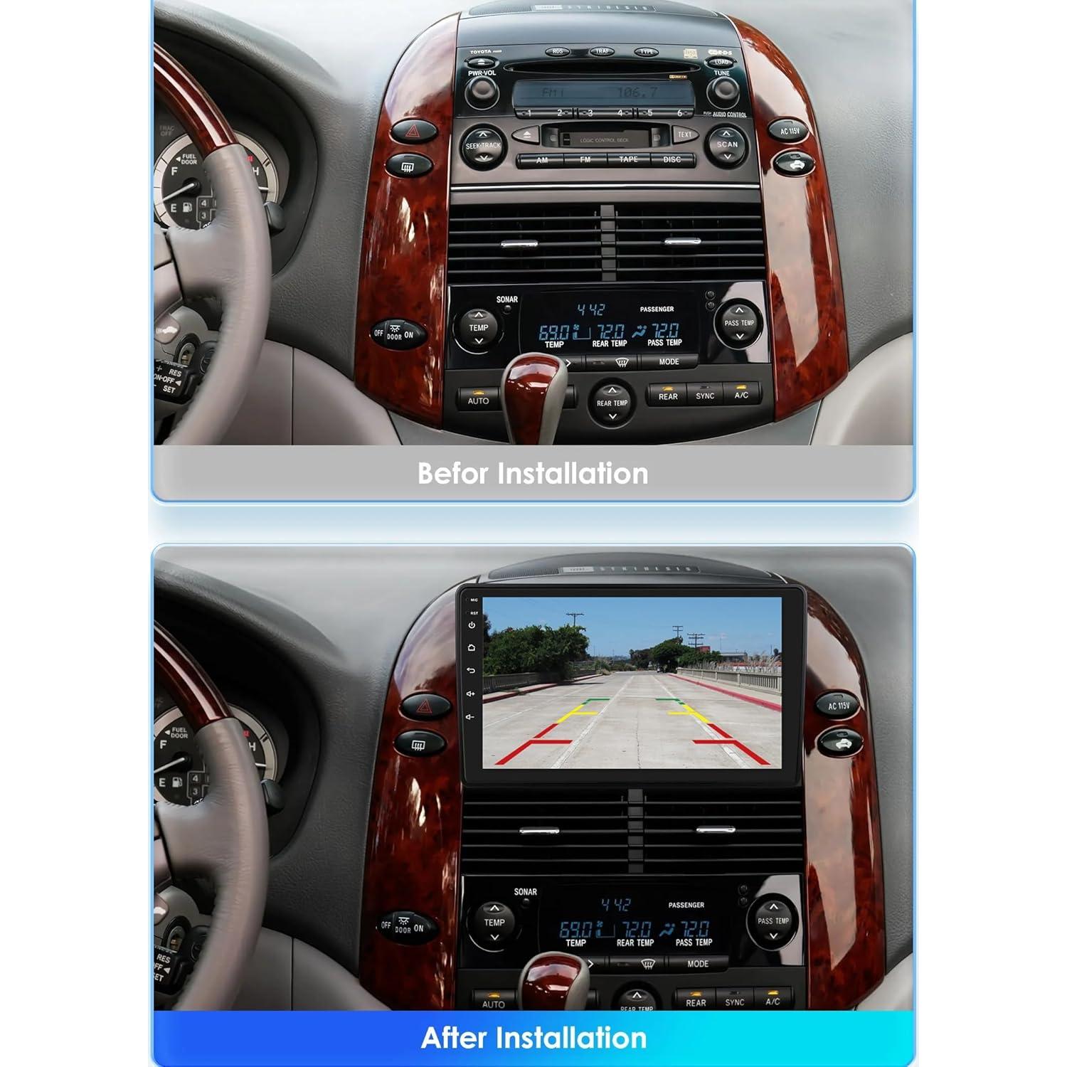 Radio Estéreo Android 12 para Toyota Sienna 2004-2010 9" IPS