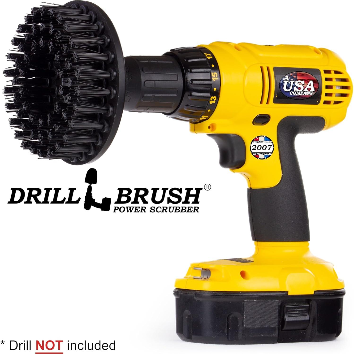 Cepillo de Limpieza de Parrilla Nylon Drill Brush 5" - Accesorio Eléctrico