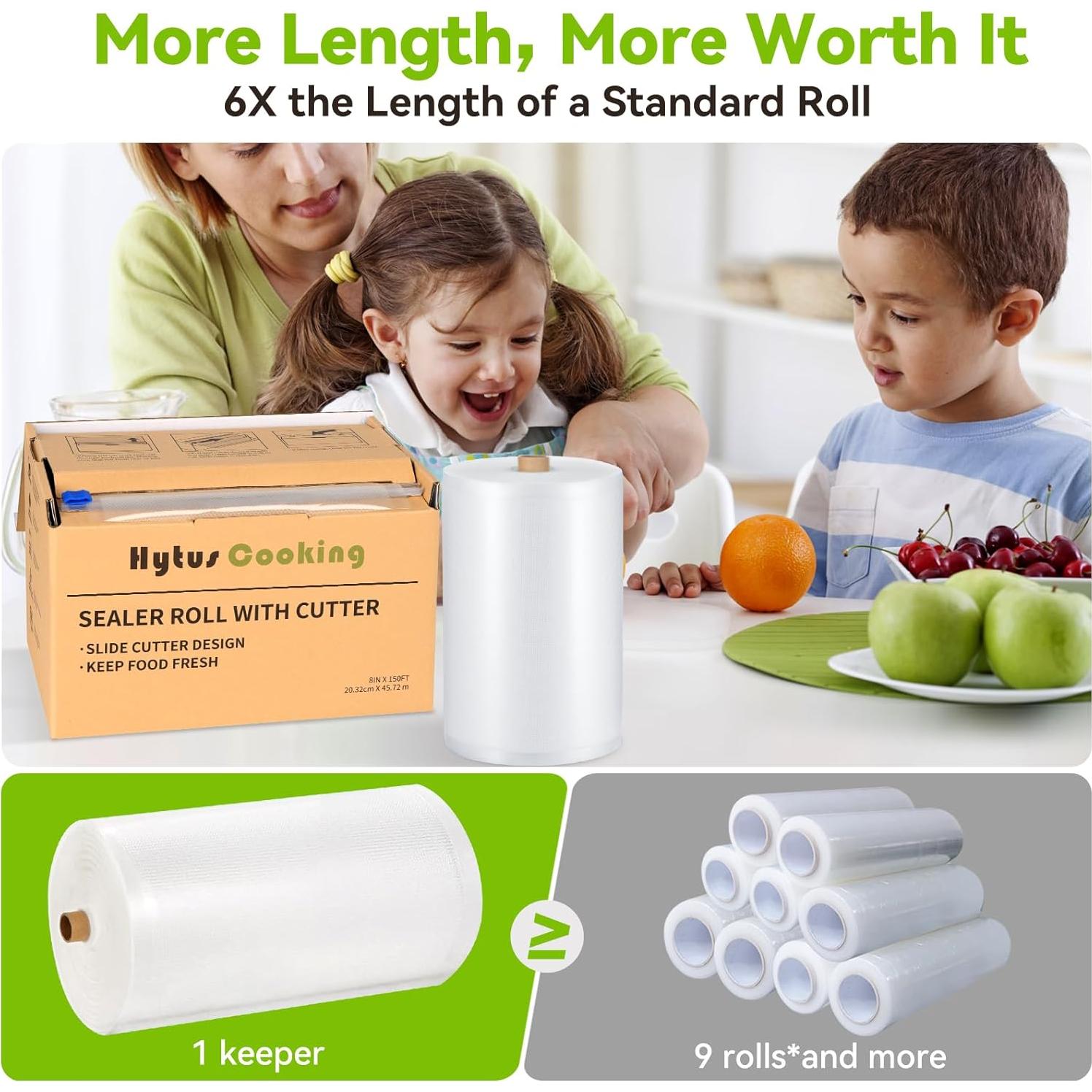 Bolsas de Sellado al Vacío HytusCooking 8" x 150' Alta Resistencia