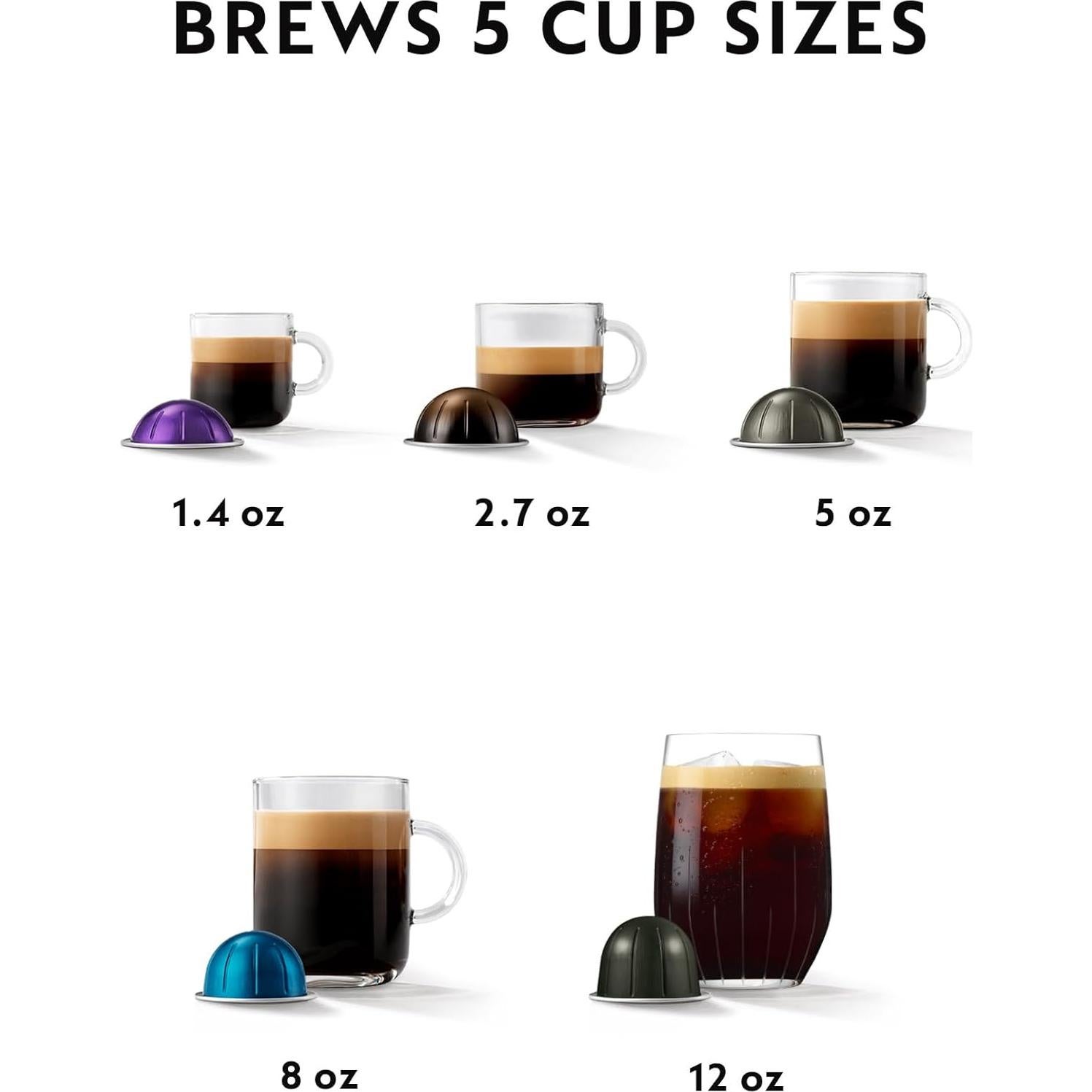 Cafetera Nespresso Vertuo Pop+ Breville Gris Oscuro 740ml