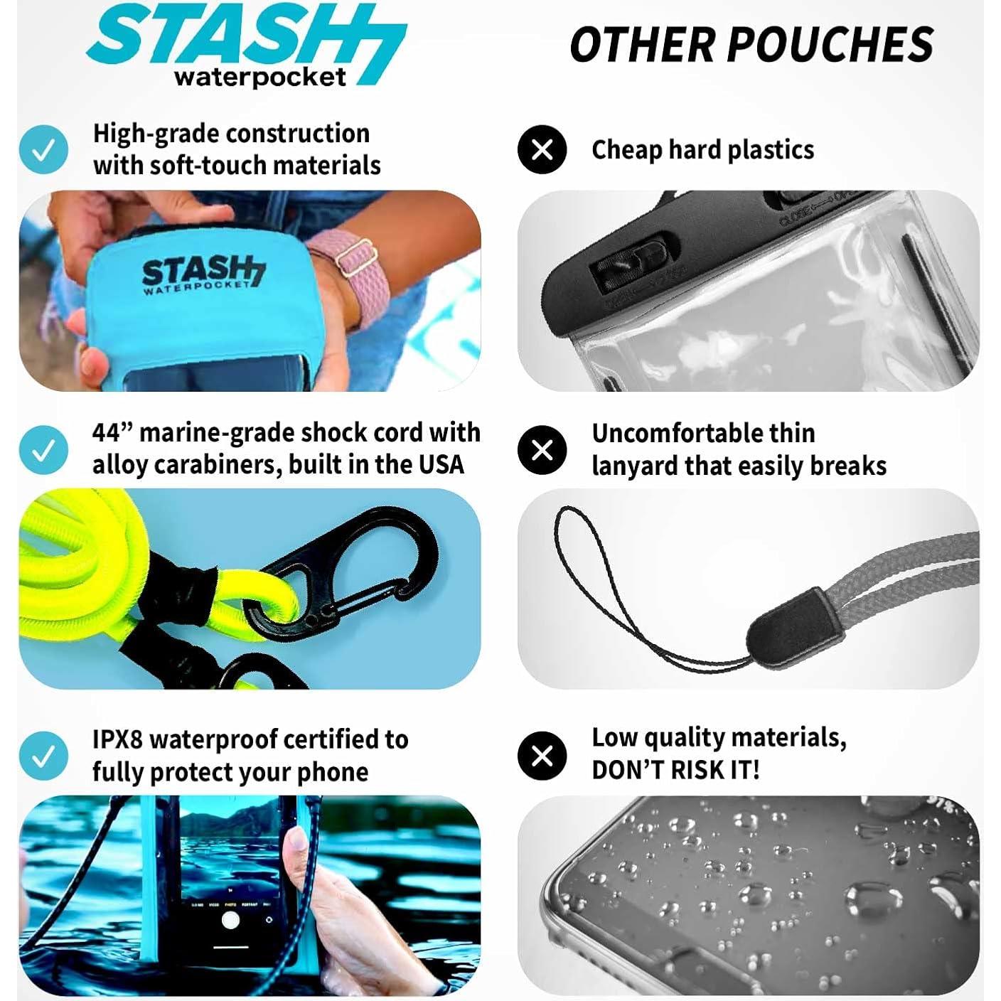 Funda impermeable Stash7 para smartphone hasta 7.5" azul