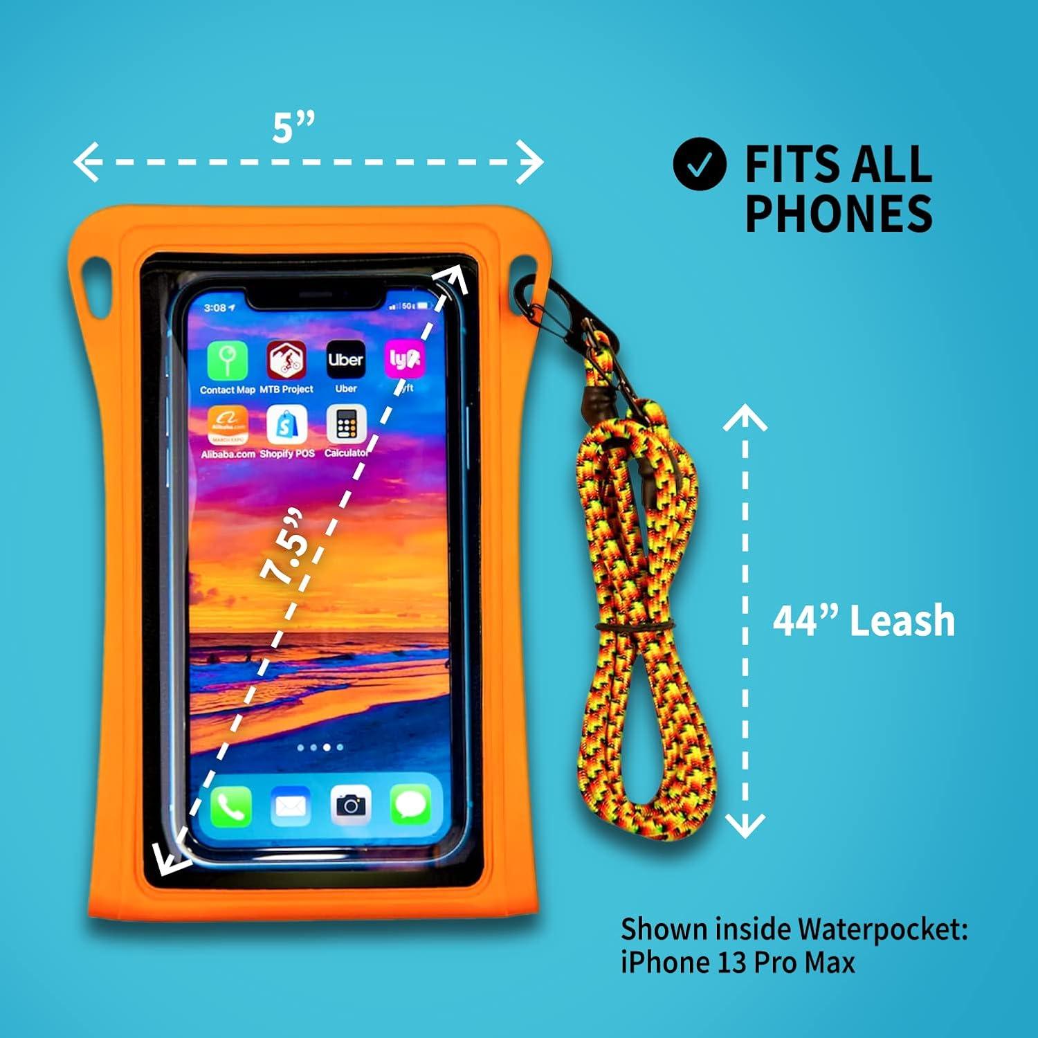 Funda impermeable Stash7 para smartphone hasta 7.5" azul