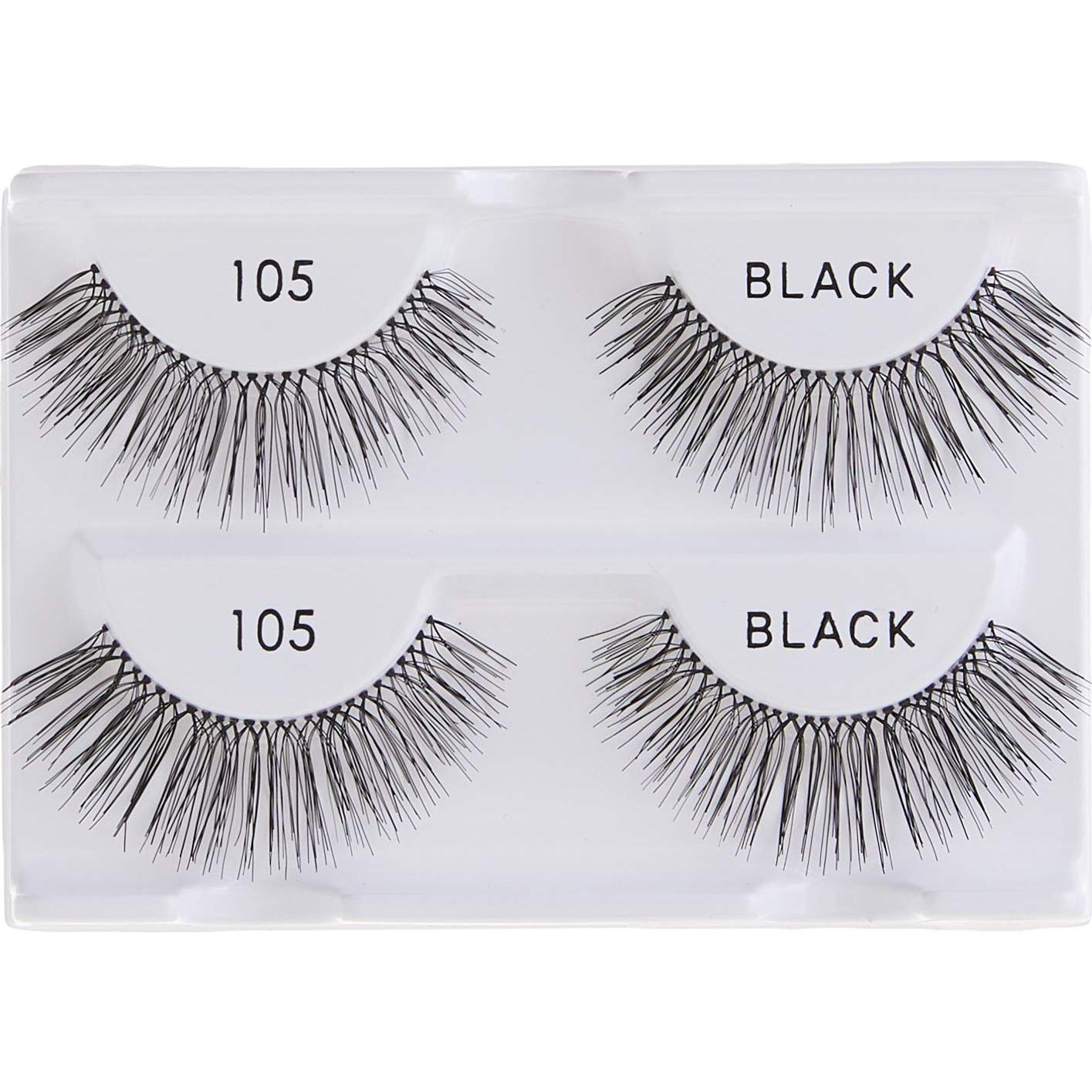 Pestañas Postizas Ardell 105 Negro con Aplicador - Reutilizables